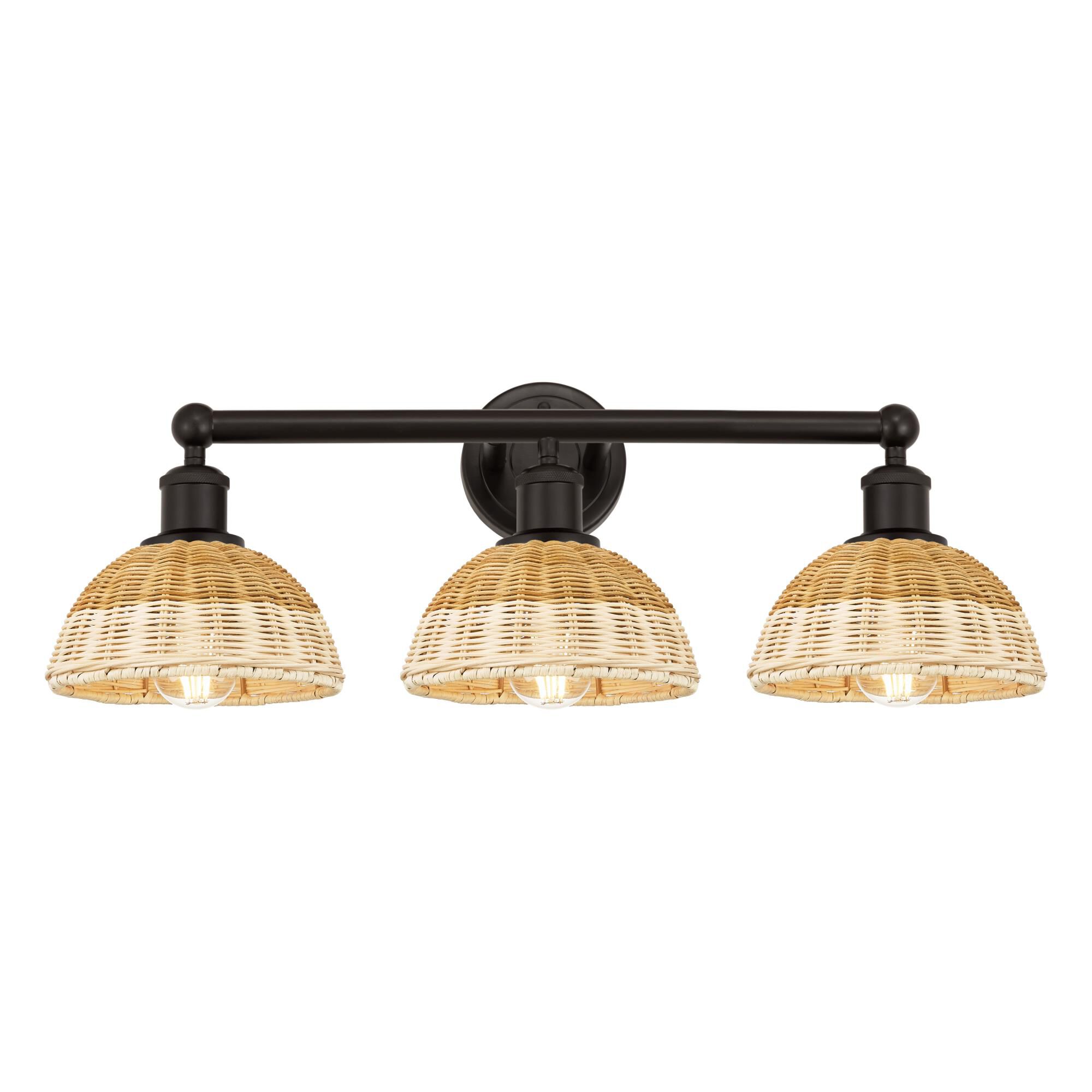 Shown in Oil Rubbed Bronze finish and Natural shade