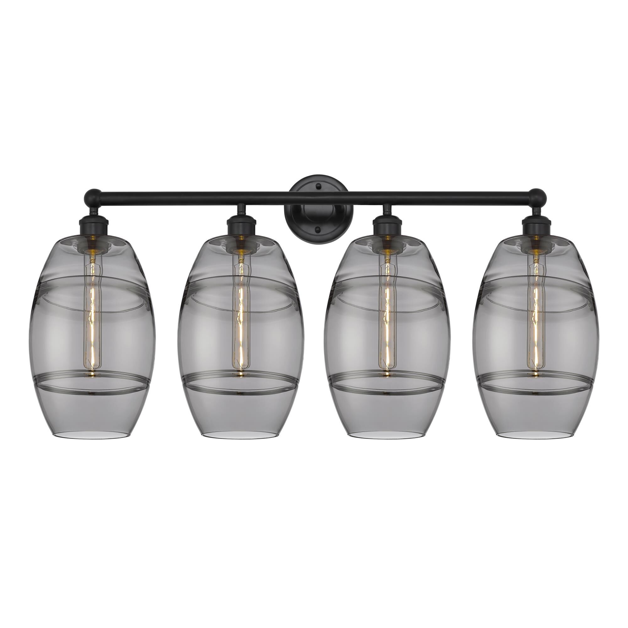 Shown in Matte Black finish and Light Smoke glass