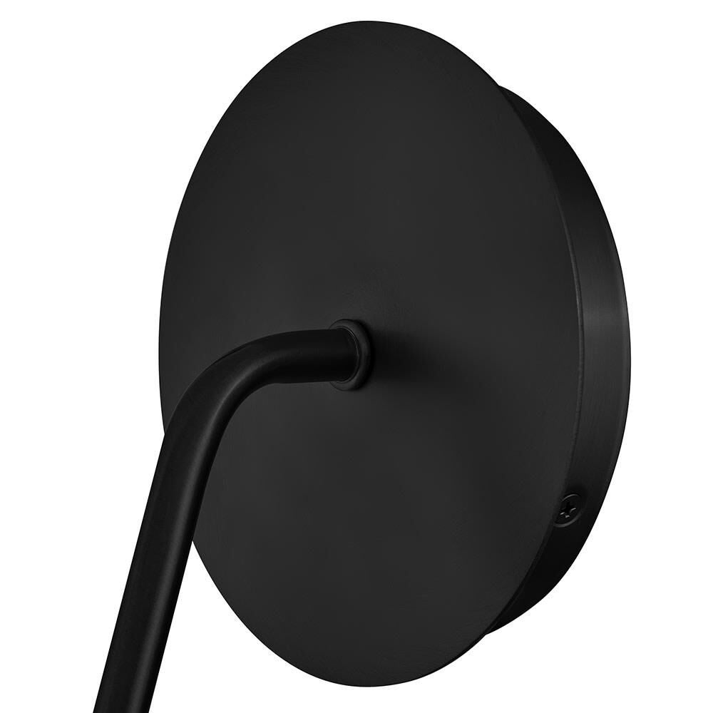 Shown in Black finish and Off-White Linen shade