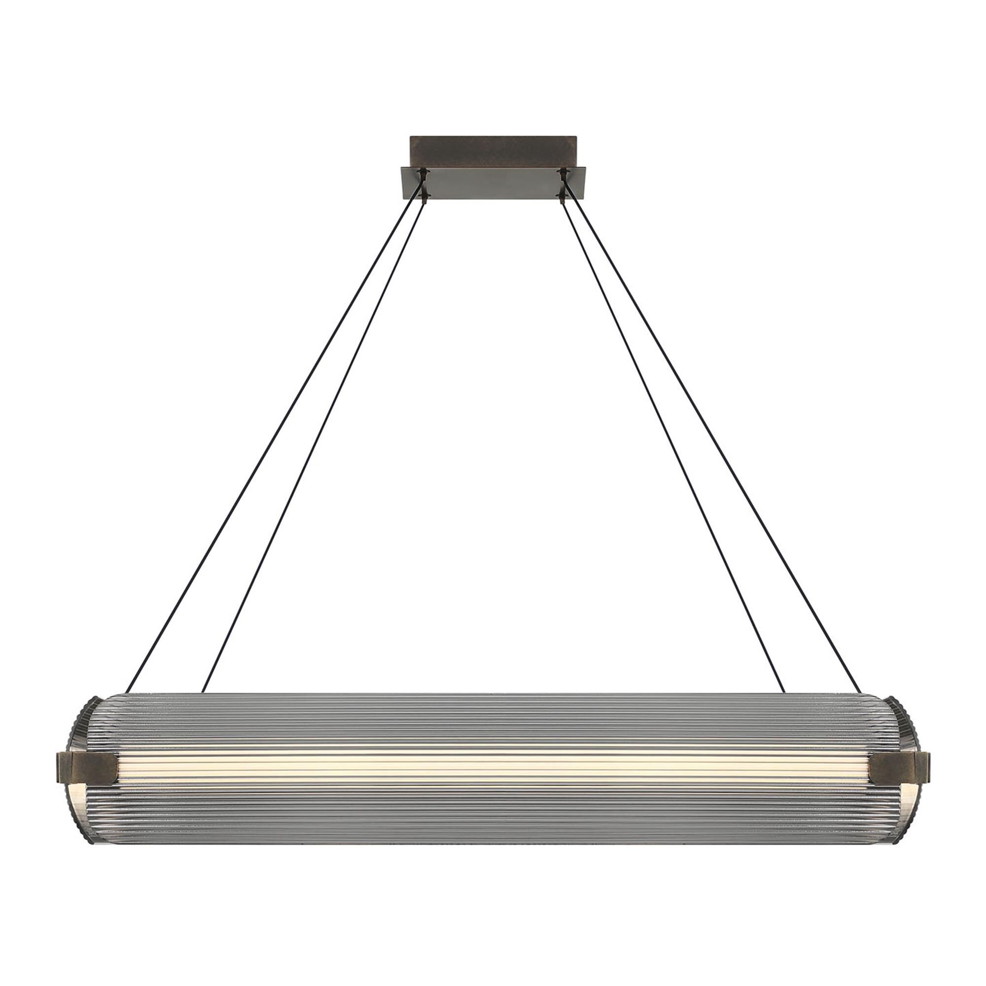 Shown in Weathered Brass finish and Smoked glass
