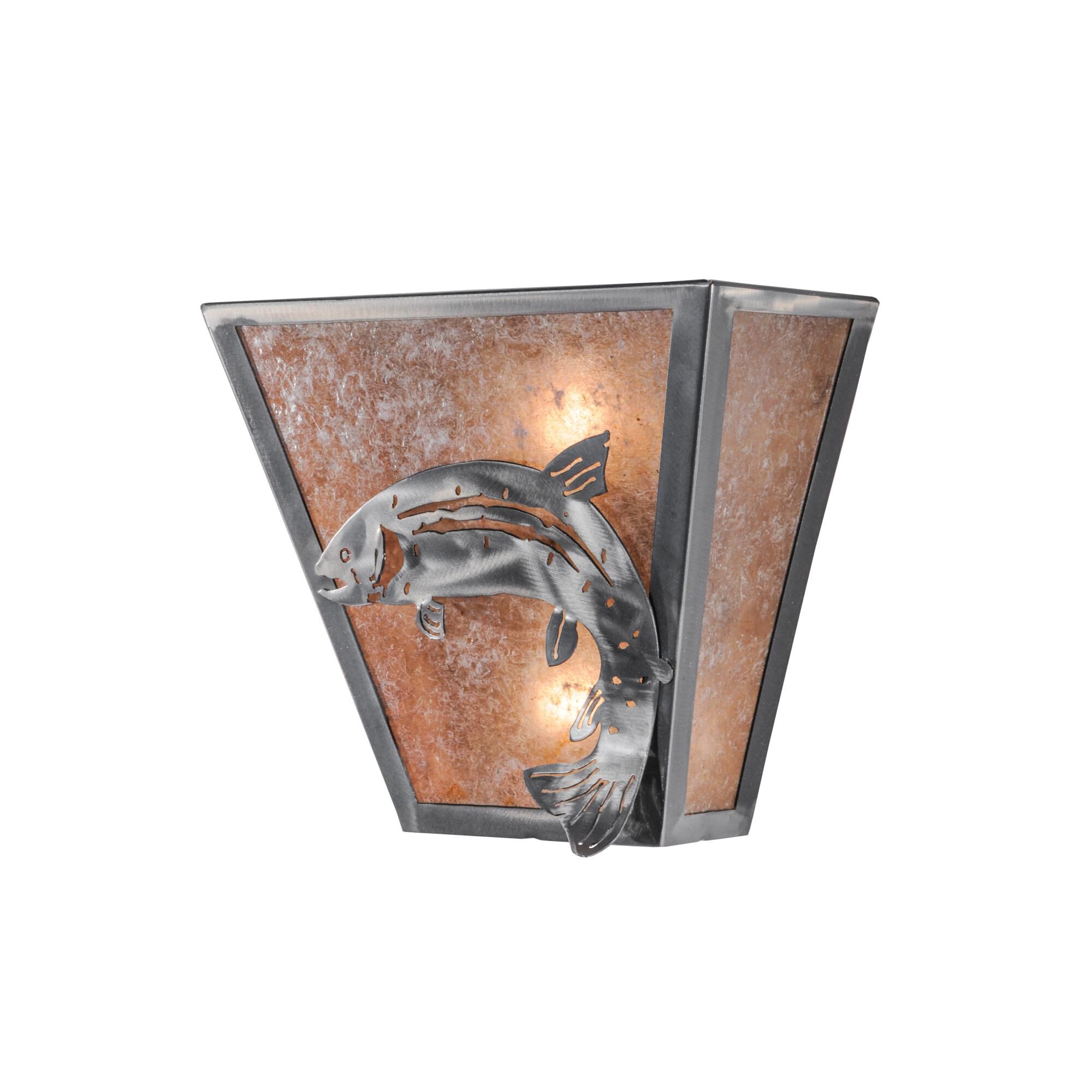 Shown in Steel Finish finish and Silver Mica glass