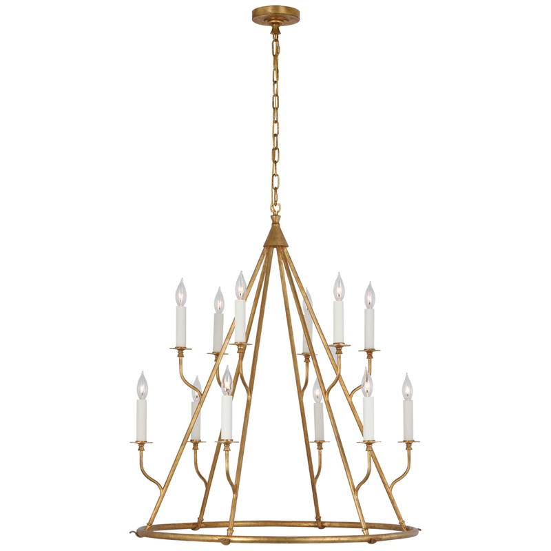 Julie Neill Lorio 33 Inch 12 Light LED Chandelier by Visual Comfort Signature Collection