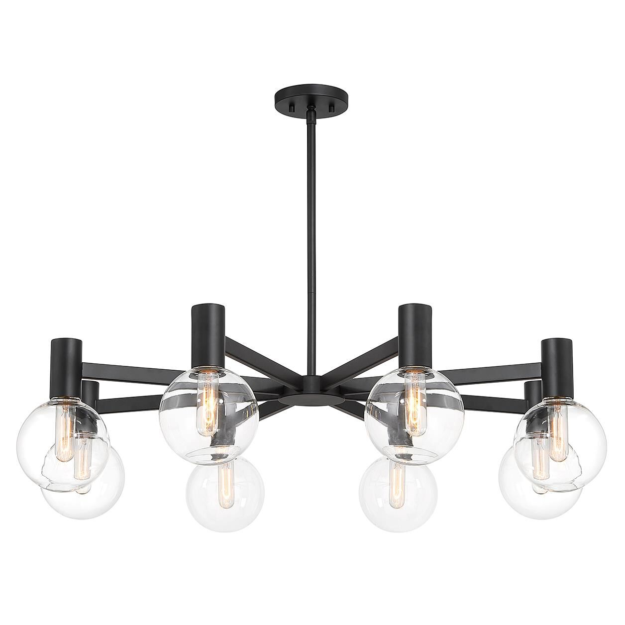 Shown in Matte Black finish and Clear glass