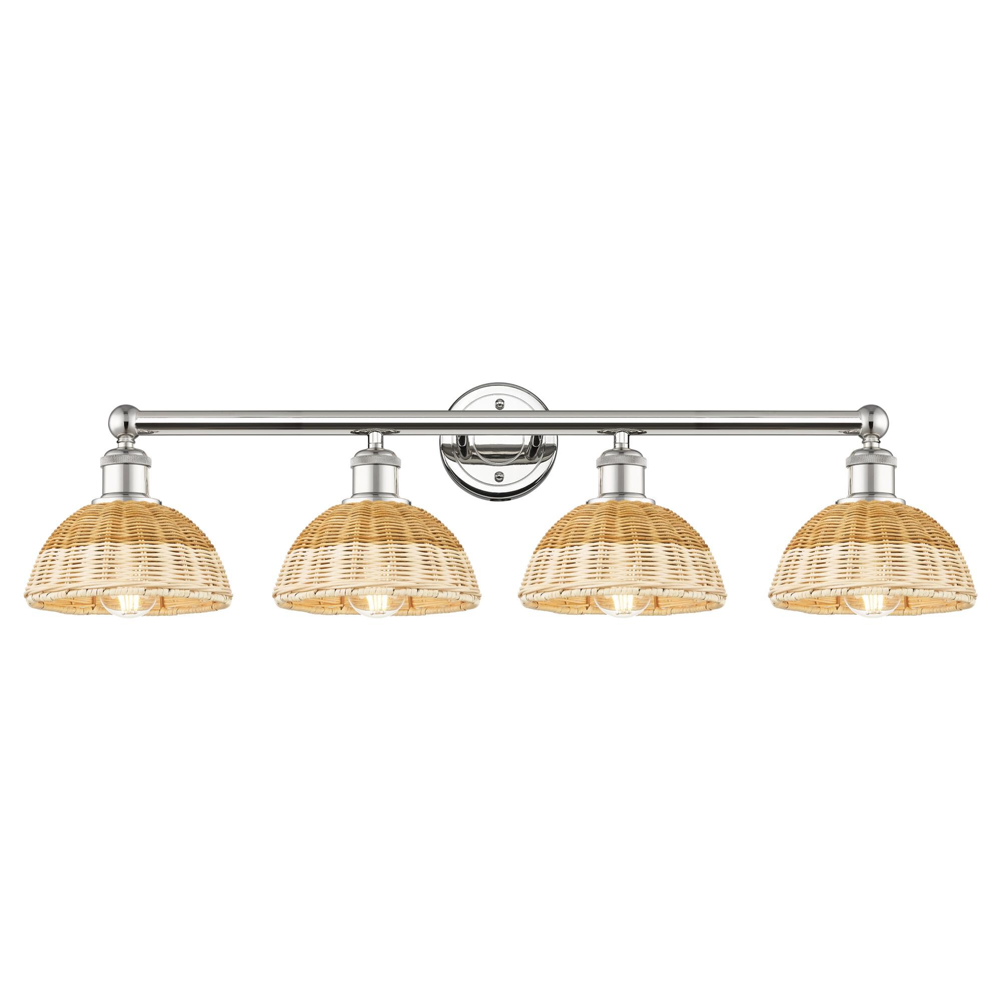 Shown in Polished Nickel finish and Natural shade