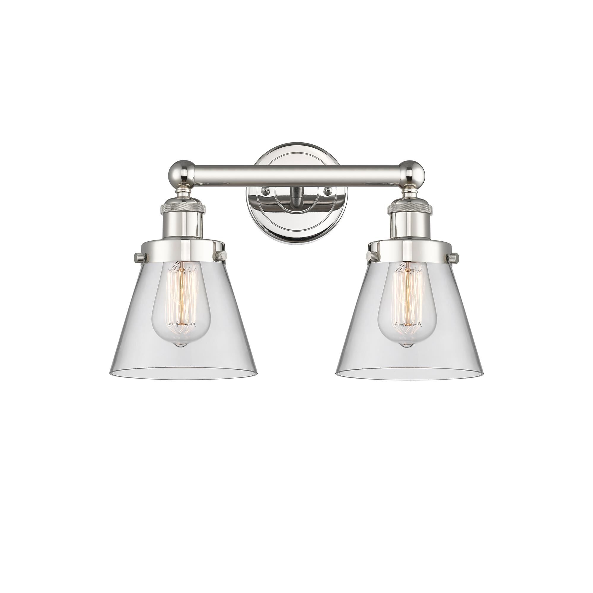 Shown in Polished Nickel finish and Clear glass