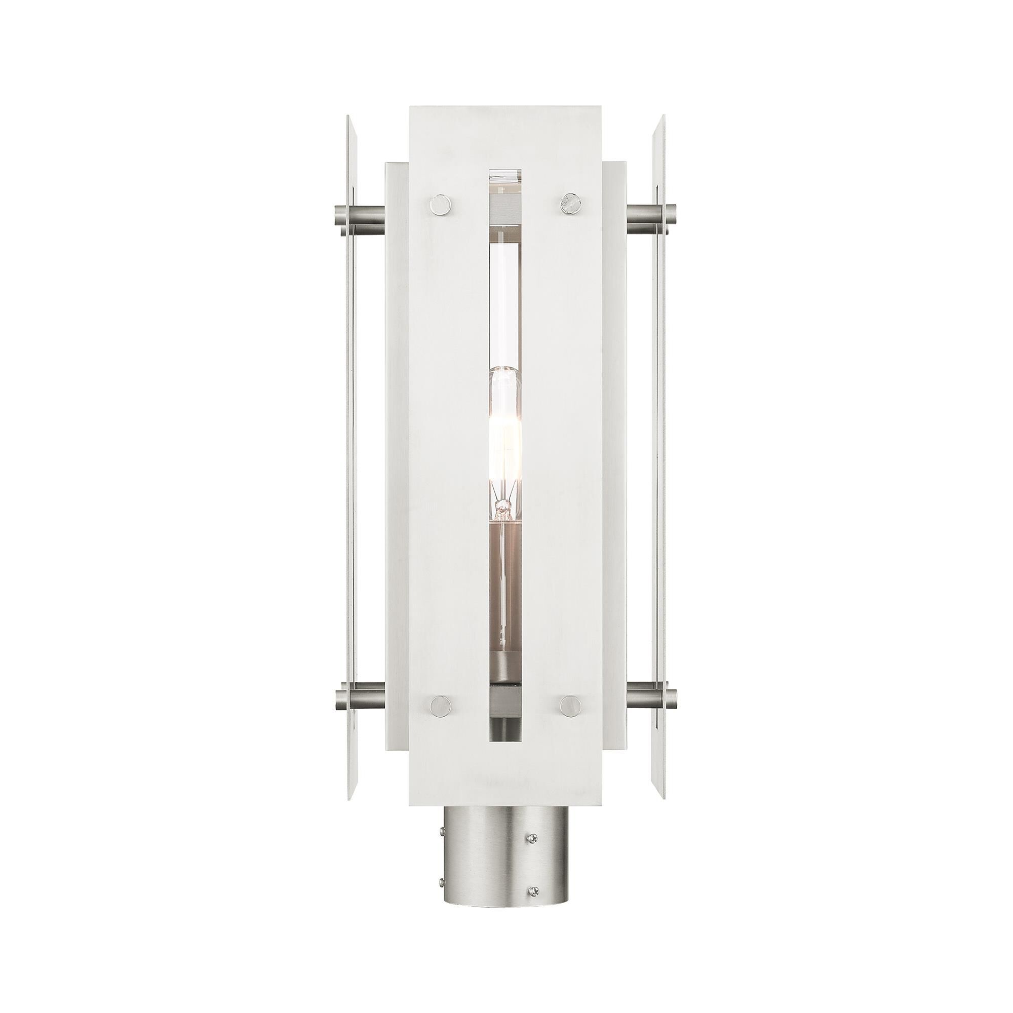 Shown in Brushed Nickel Accents finish and Clear glass and Clear Glass shade