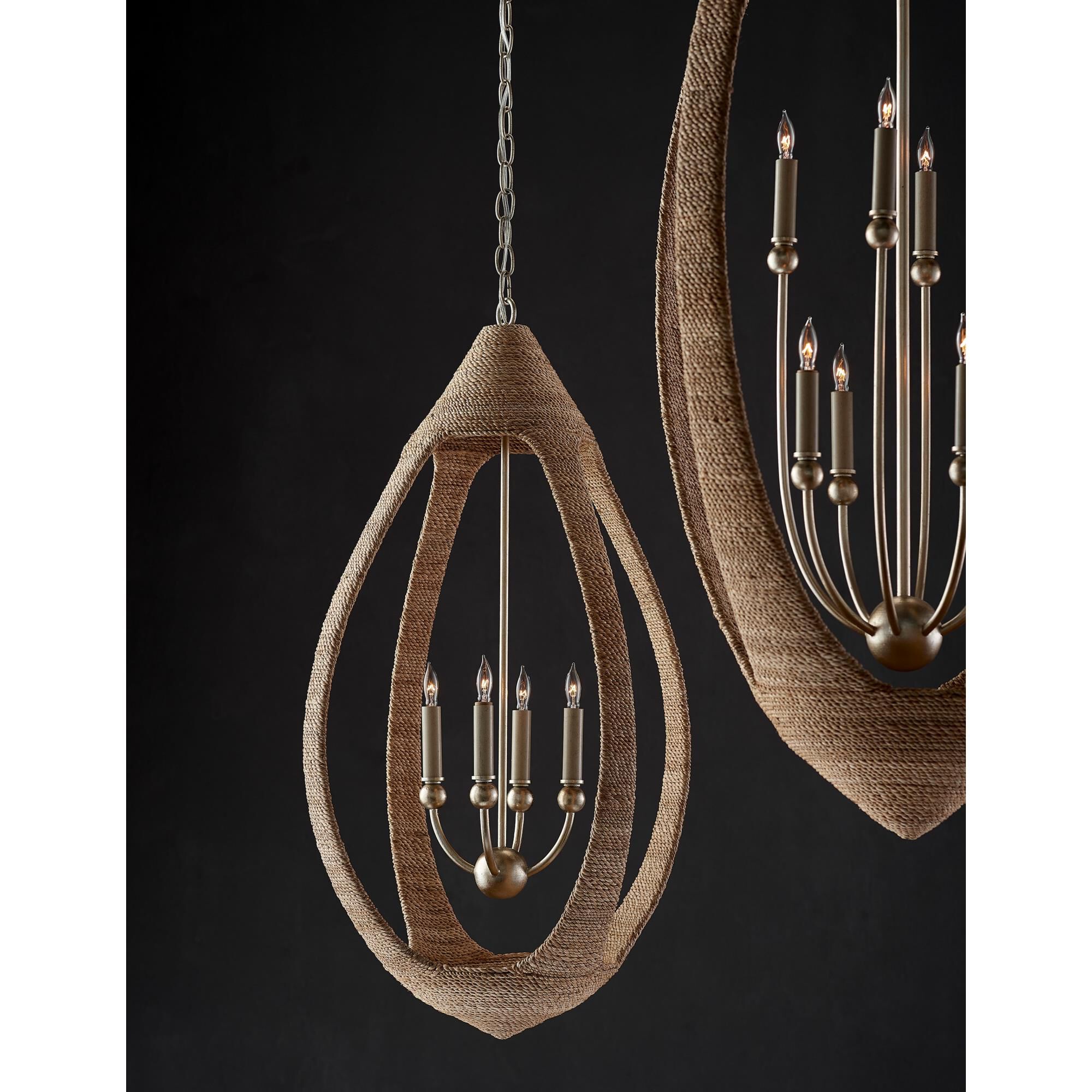 Shown in Contemporary Silver Leaf, Smokewood and Natural Rope finish
