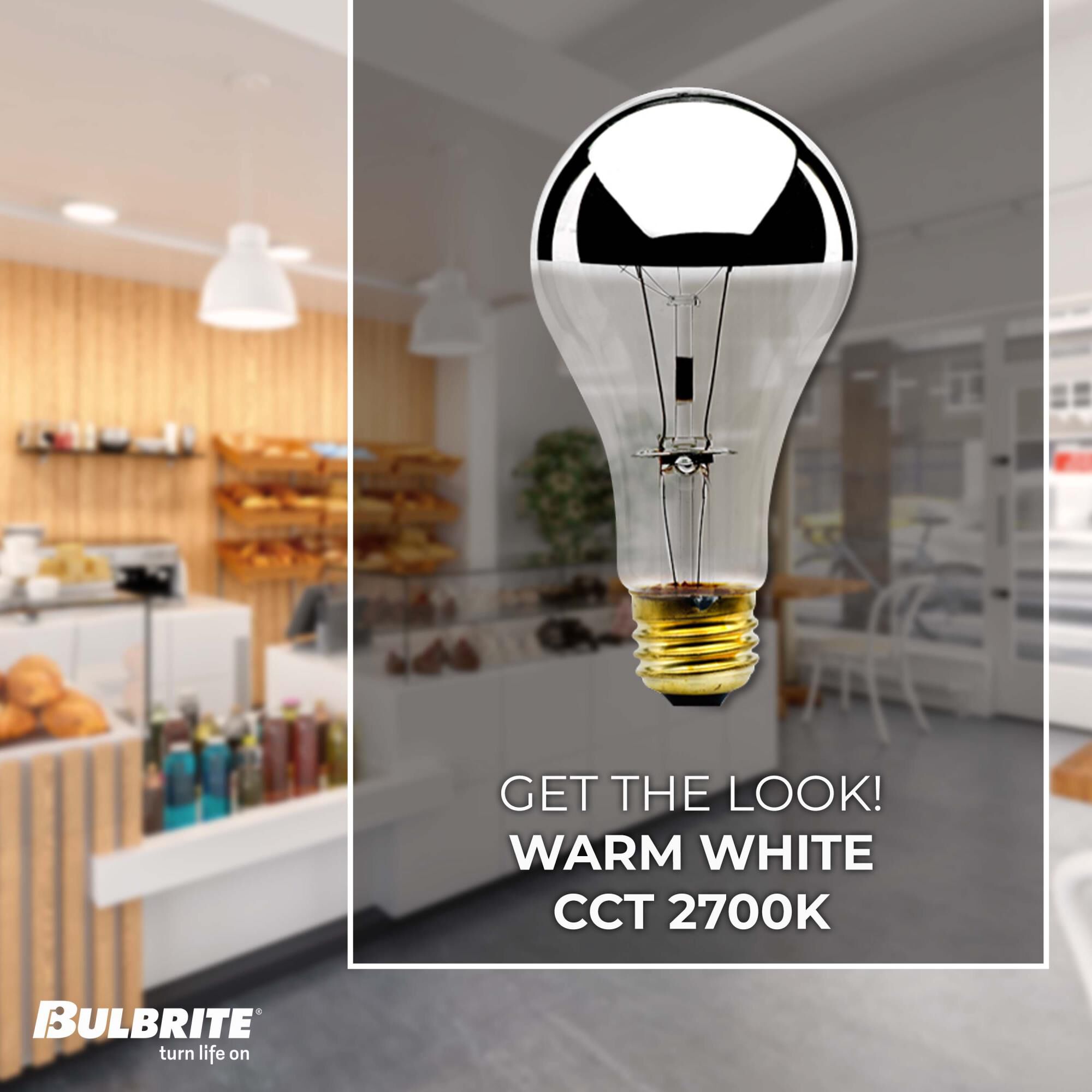 100 Watt 2700K A21 Incandescent Light Bulb by Bulbrite