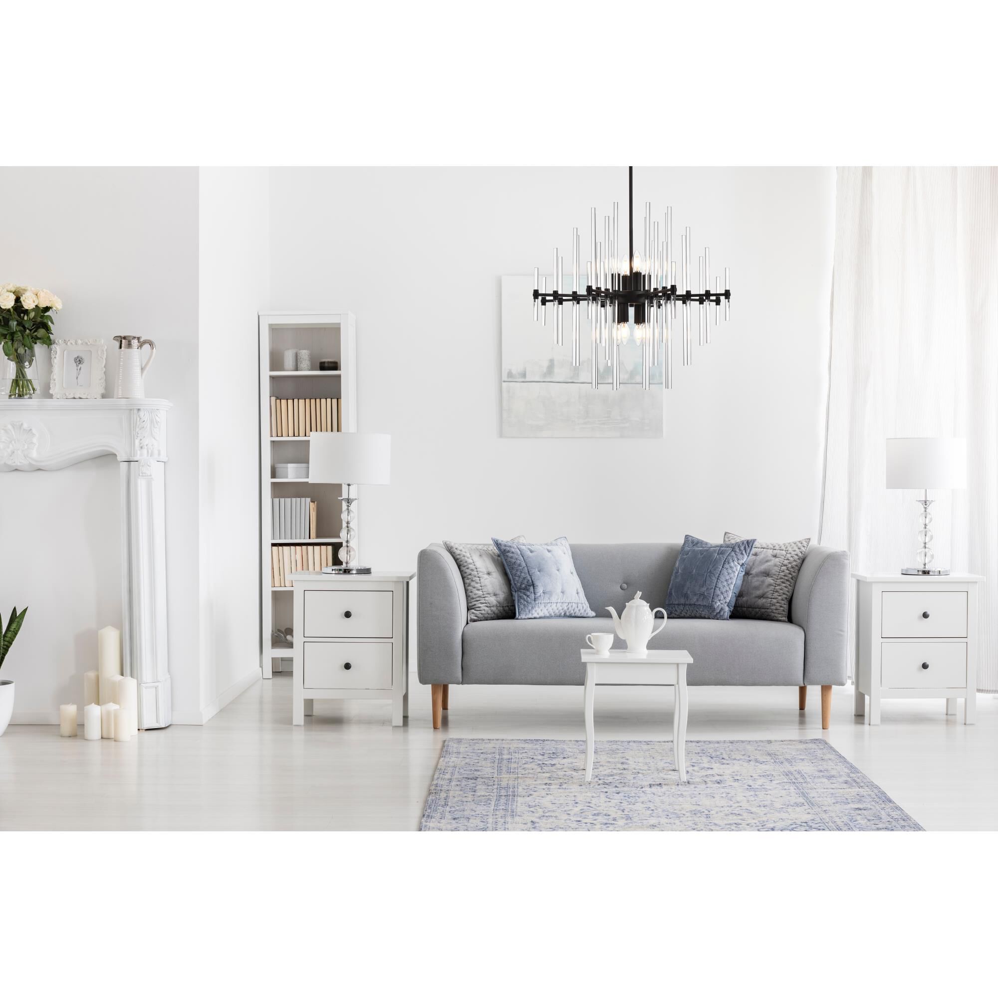 Sienna 27 Inch 8 Light Chandelier by Elegant Lighting