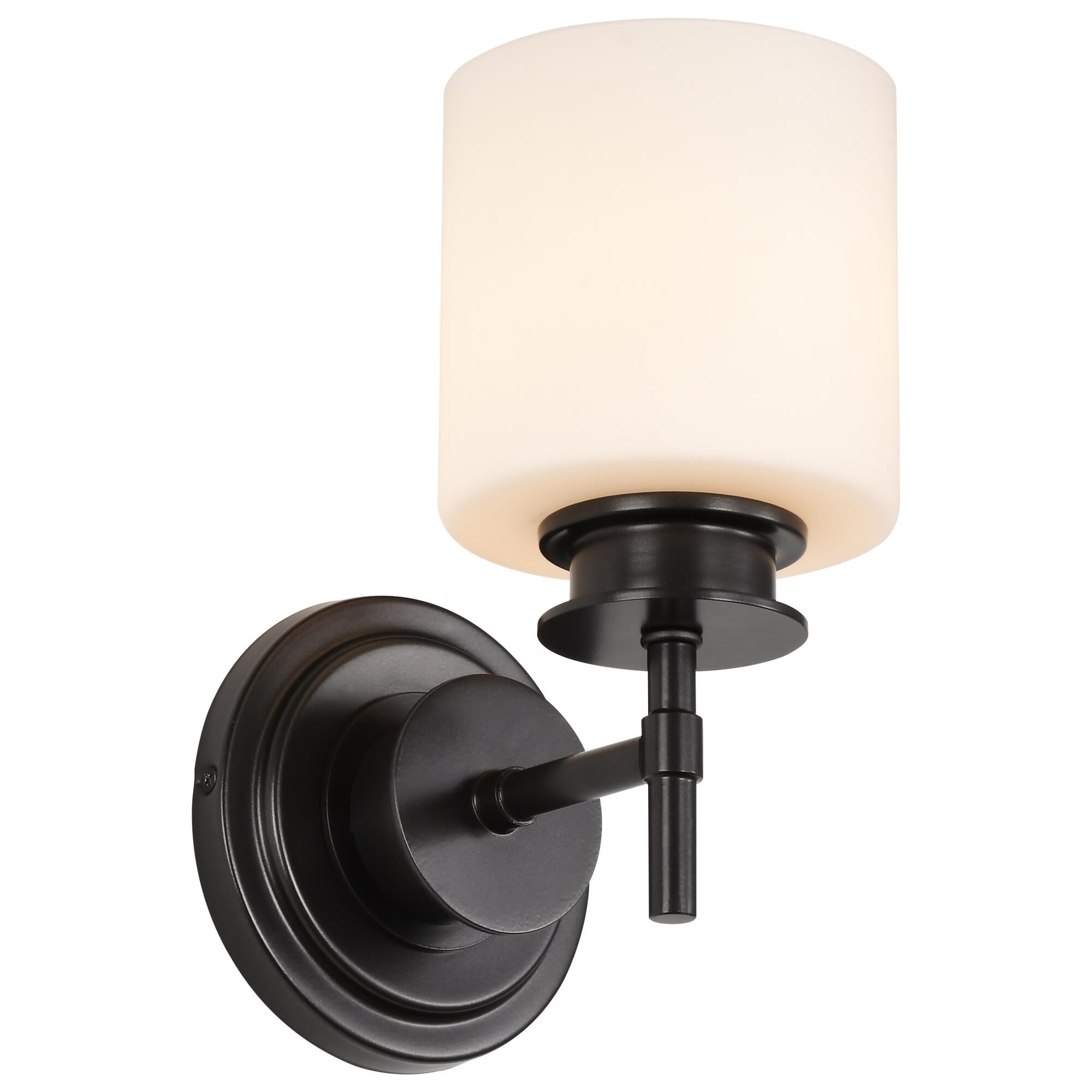 Shown in Gun Metal finish and Satin White glass