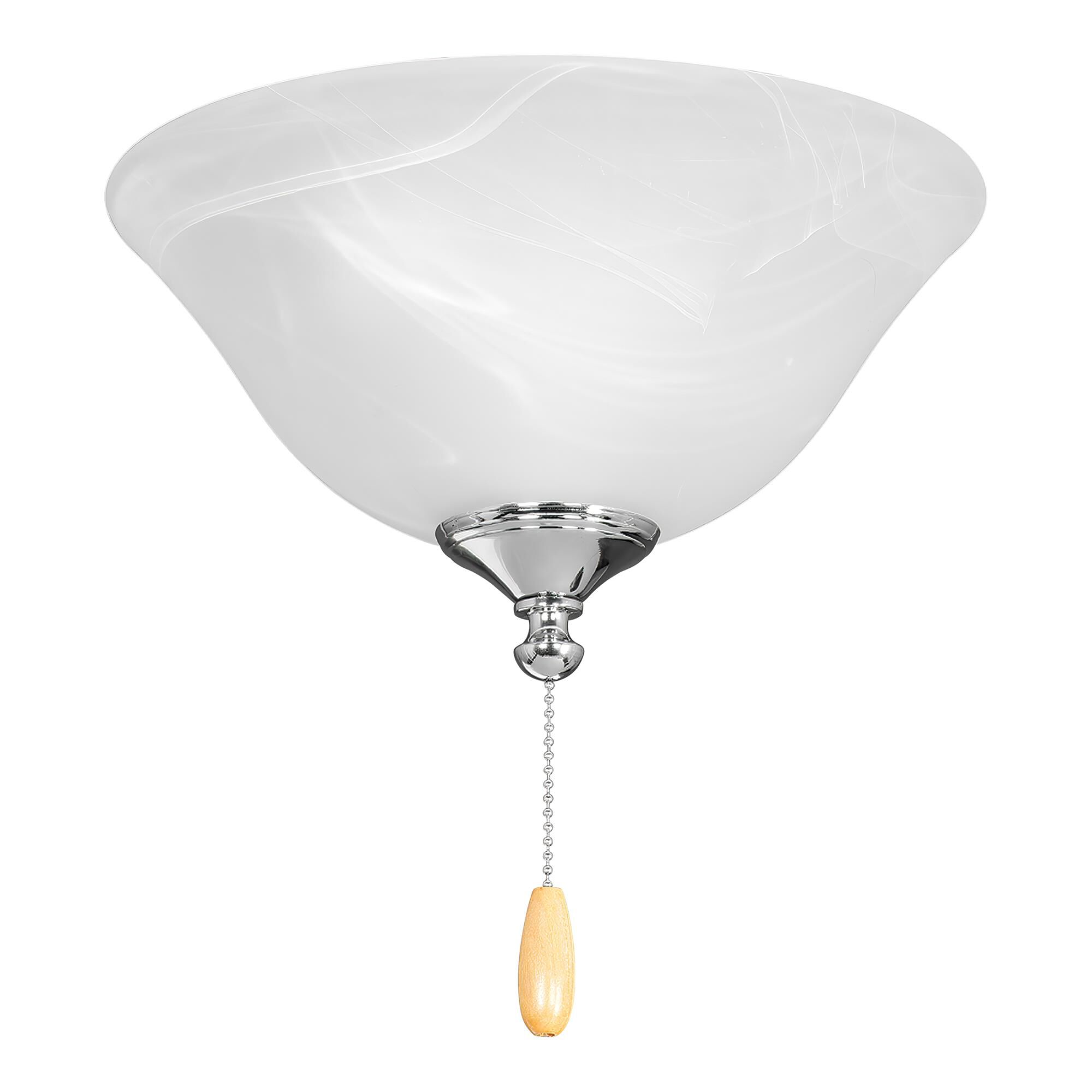 Shown in Unfinished finish and Alabaster glass