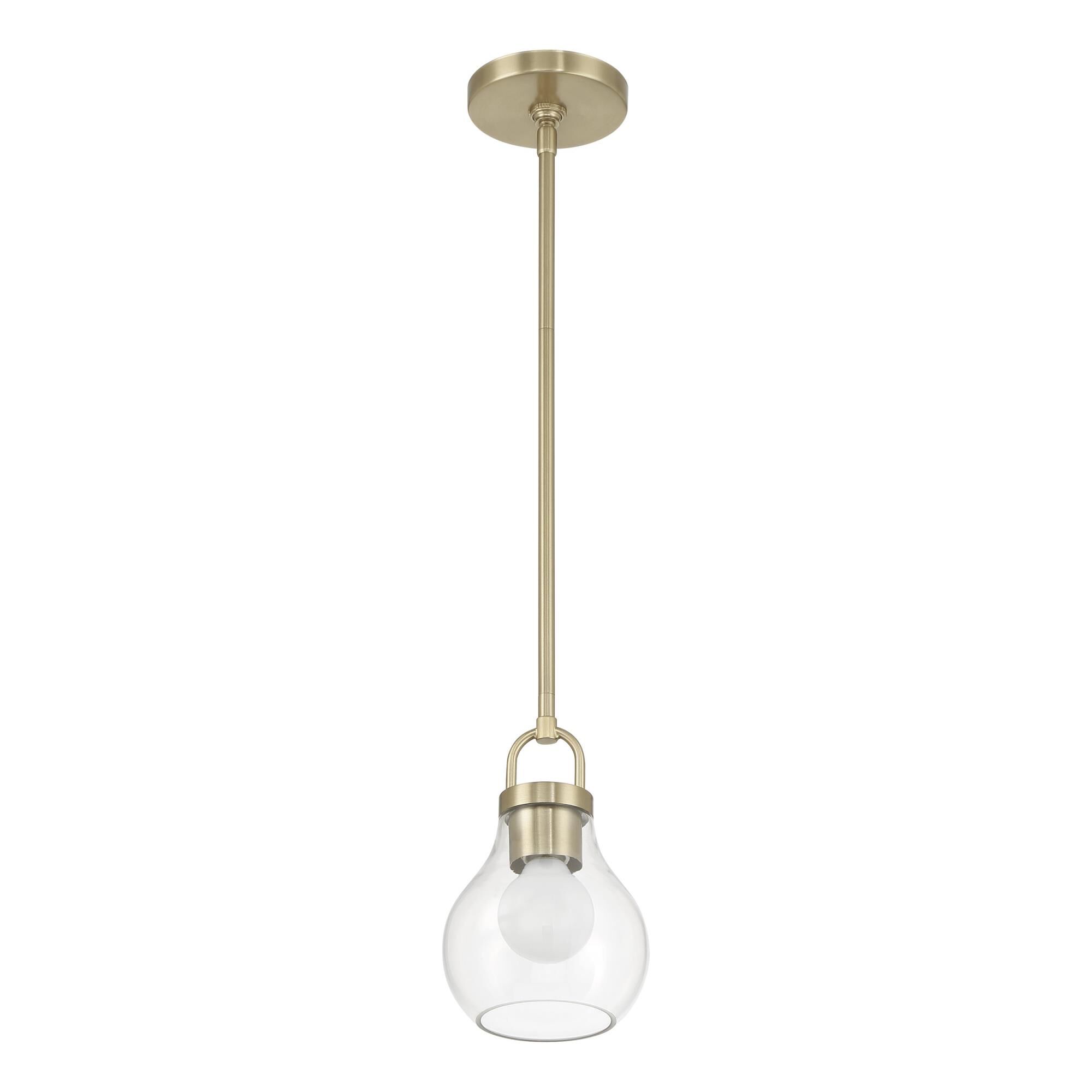 Shown in Champagne Gold finish and Clear glass