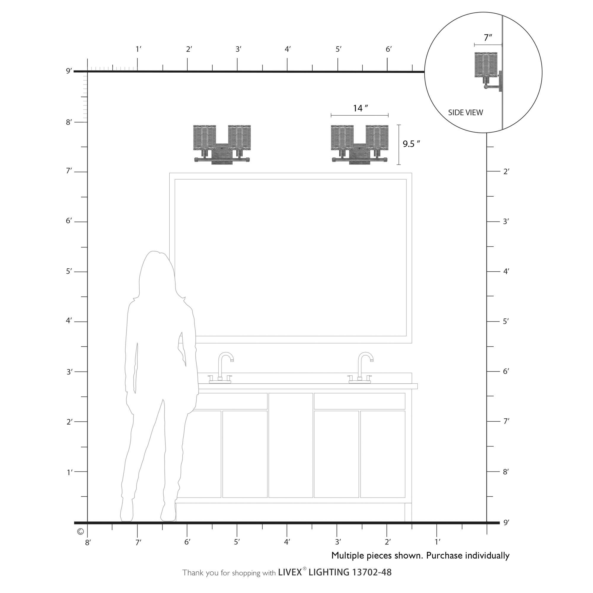 Weavington 14 Inch Bath Vanity Light by Livex Lighting
