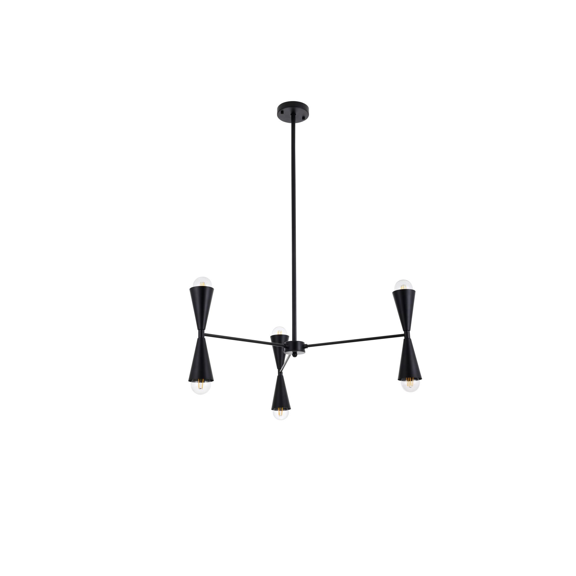 Cade 34 Inch 6 Light Chandelier by Elegant Lighting