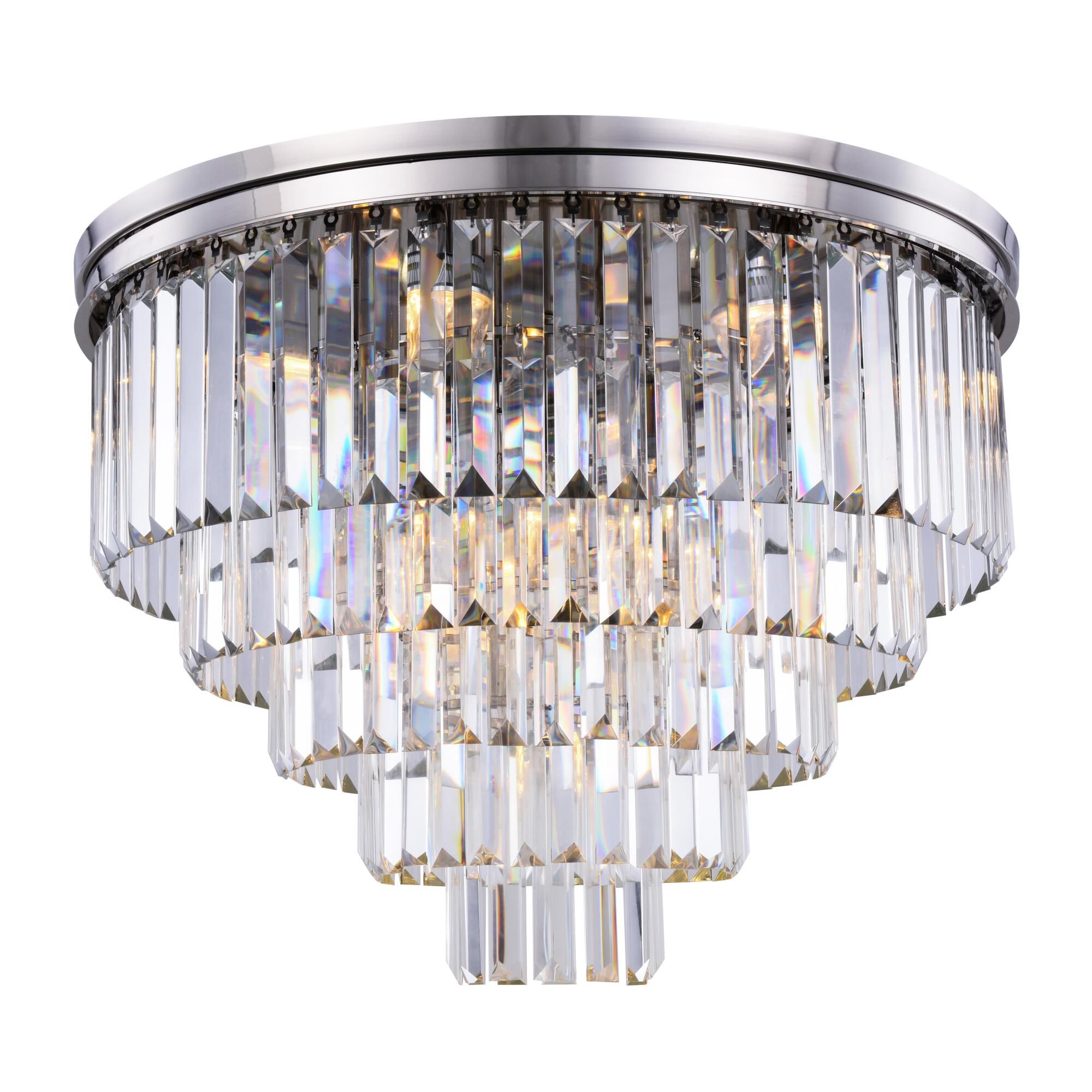 Shown in Polished Nickel finish and Royal Cut crystal and Clear accent