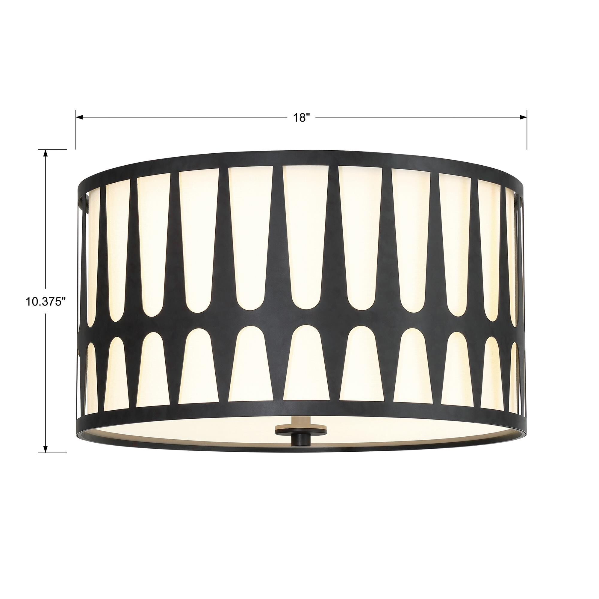 Shown in Black finish and Fabric shade