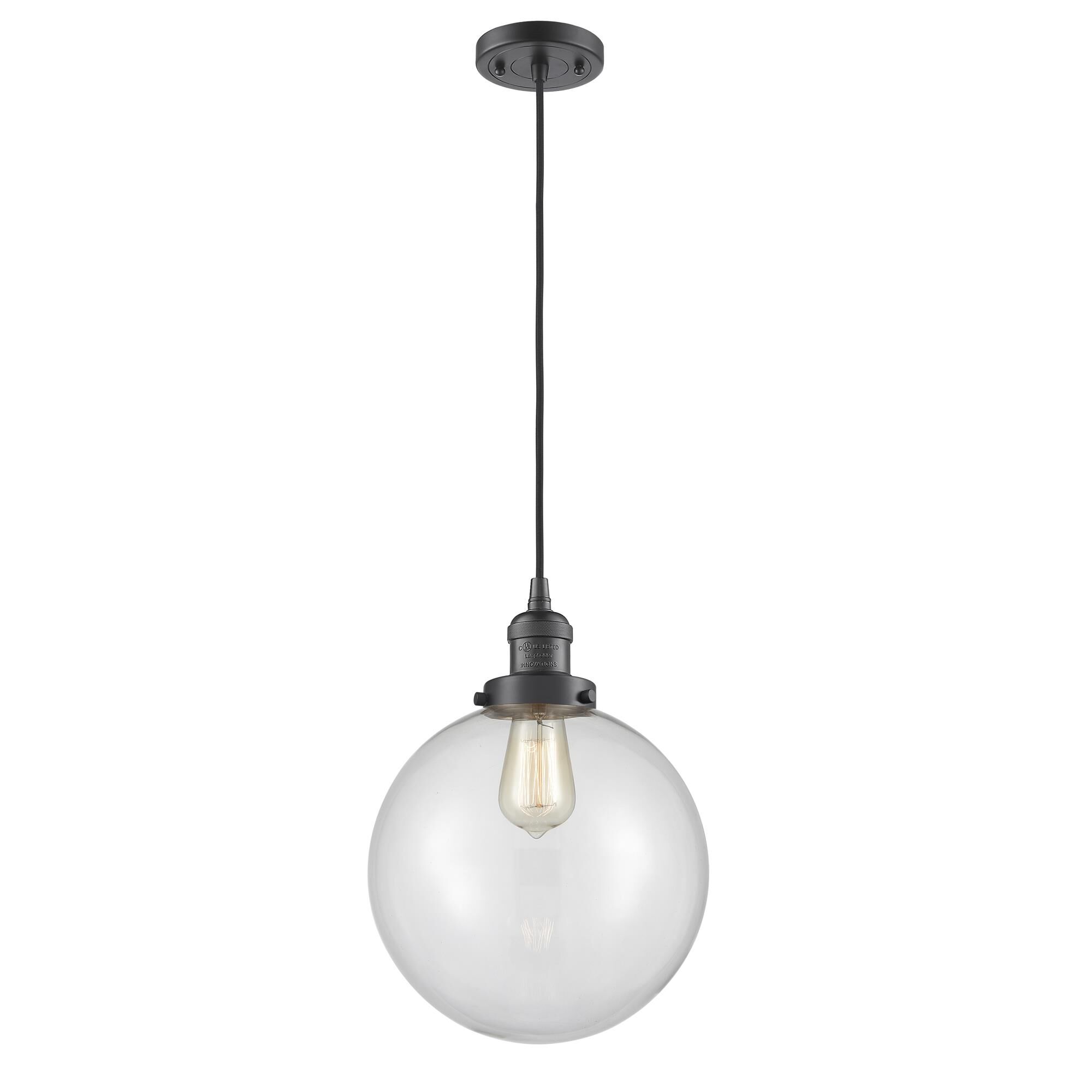 Shown in Oil Rubbed Bronze finish and Clear glass