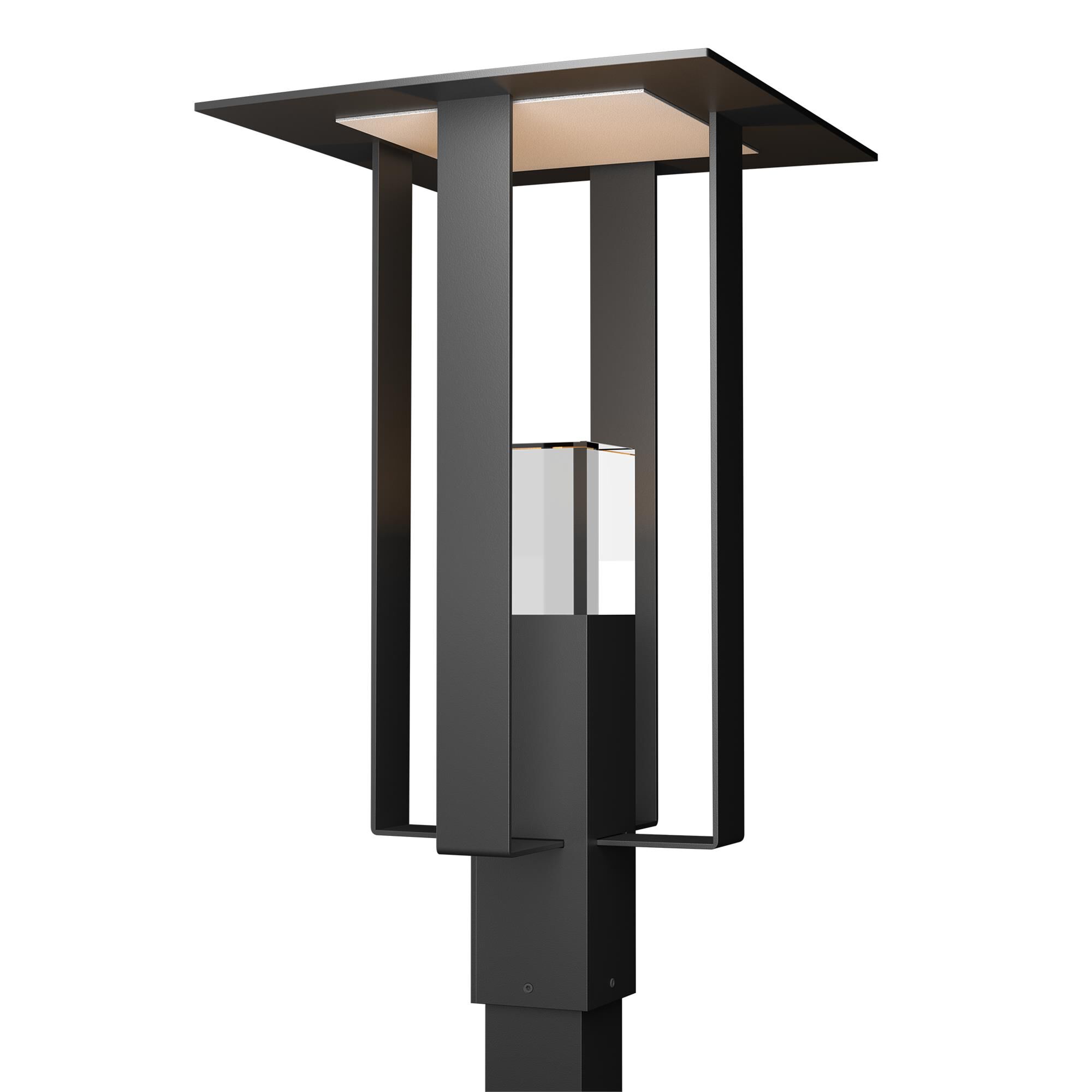 Shown in Coastal Black finish and Clear glass and Outdoor Silver accent