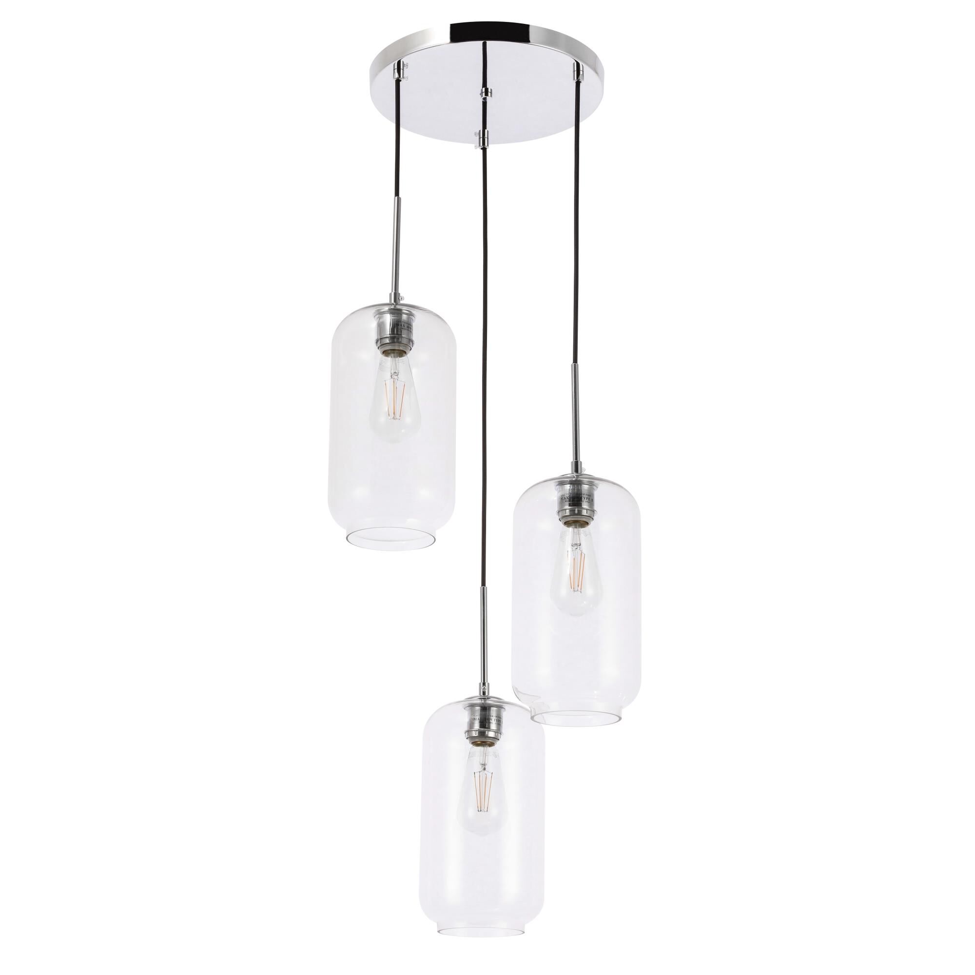 Collier 16 Inch 3 Light Multi Light Pendant by Elegant Lighting