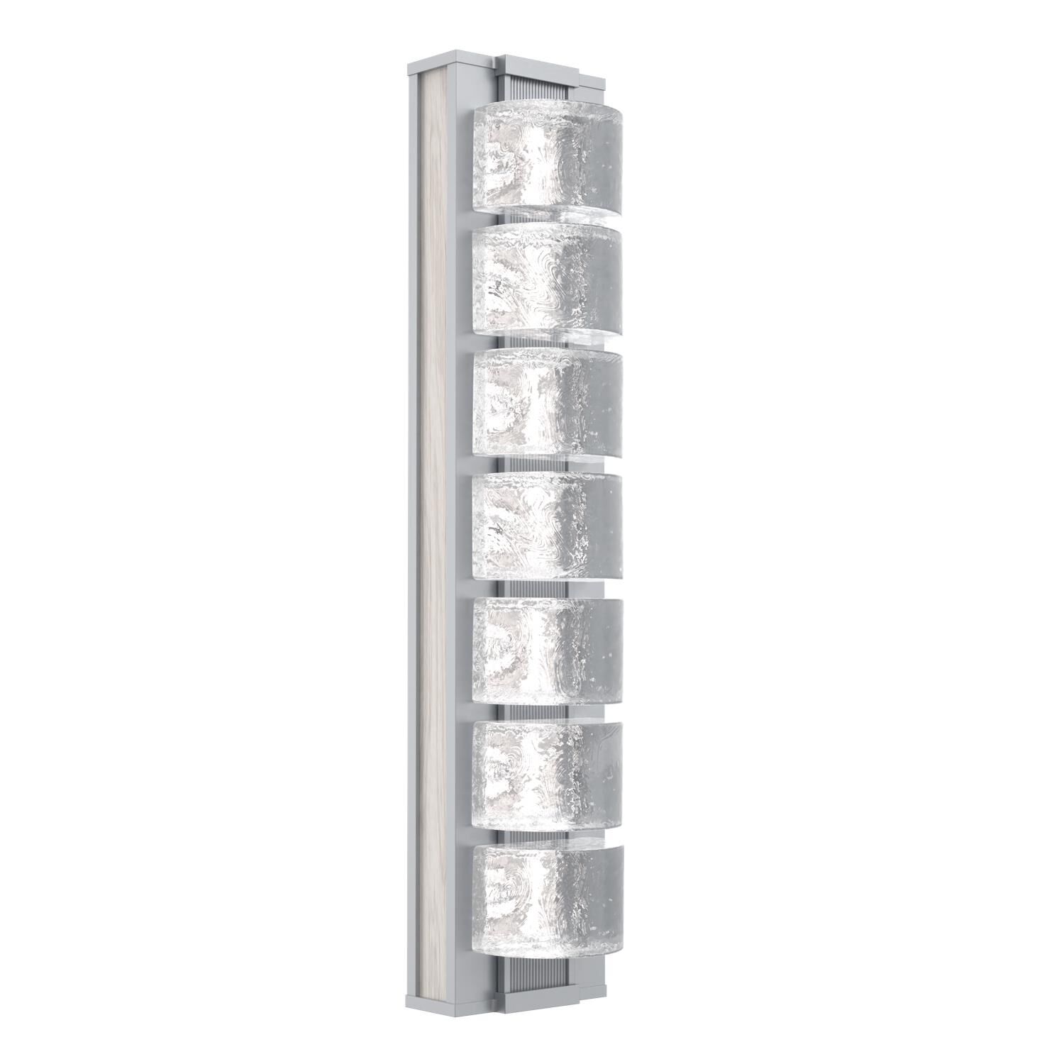 Shown in Classic Silver finish and Clear Rounded glass and Light Oak accent