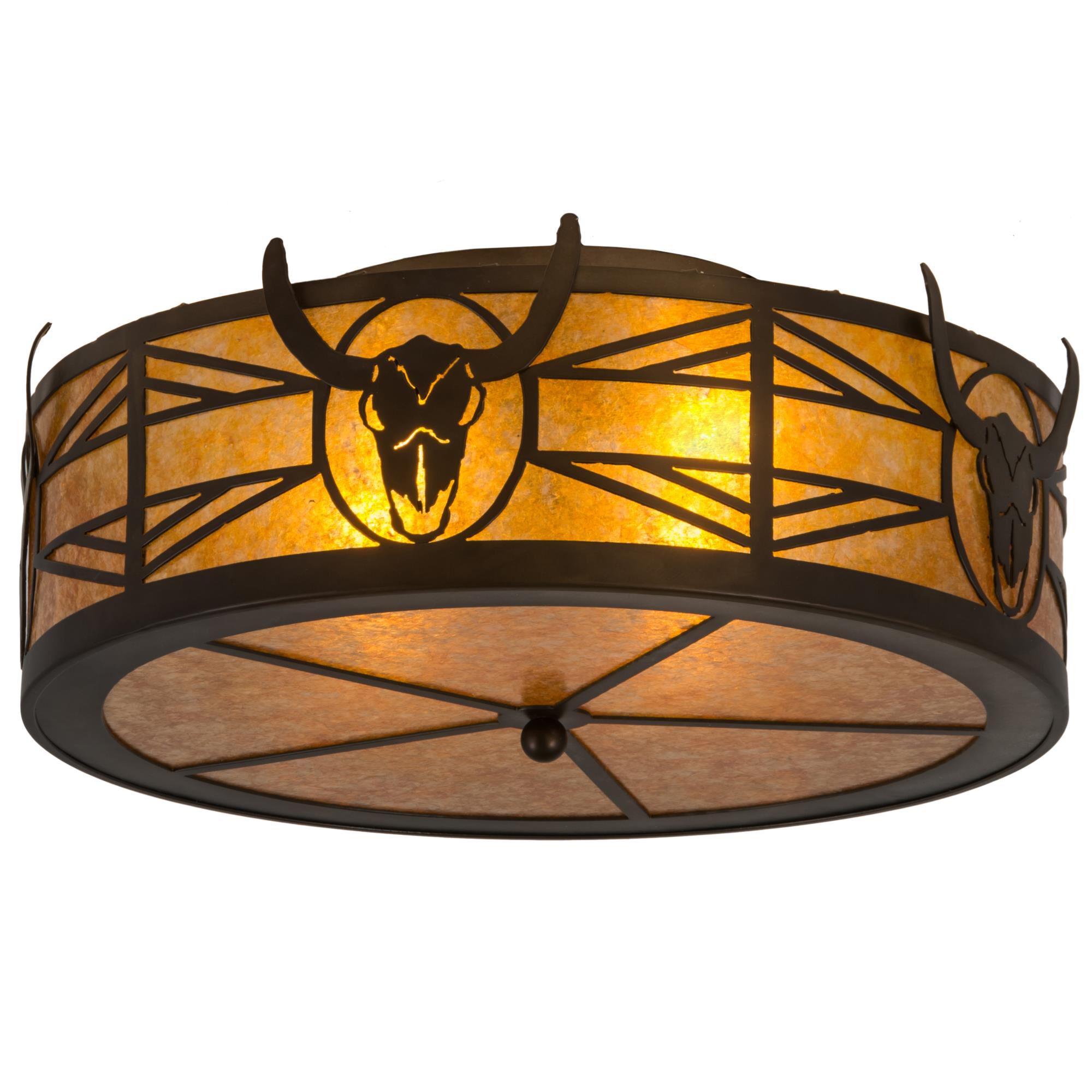 Steer Skull 23 Inch 4 Light Flush Mount by Meyda Lighting