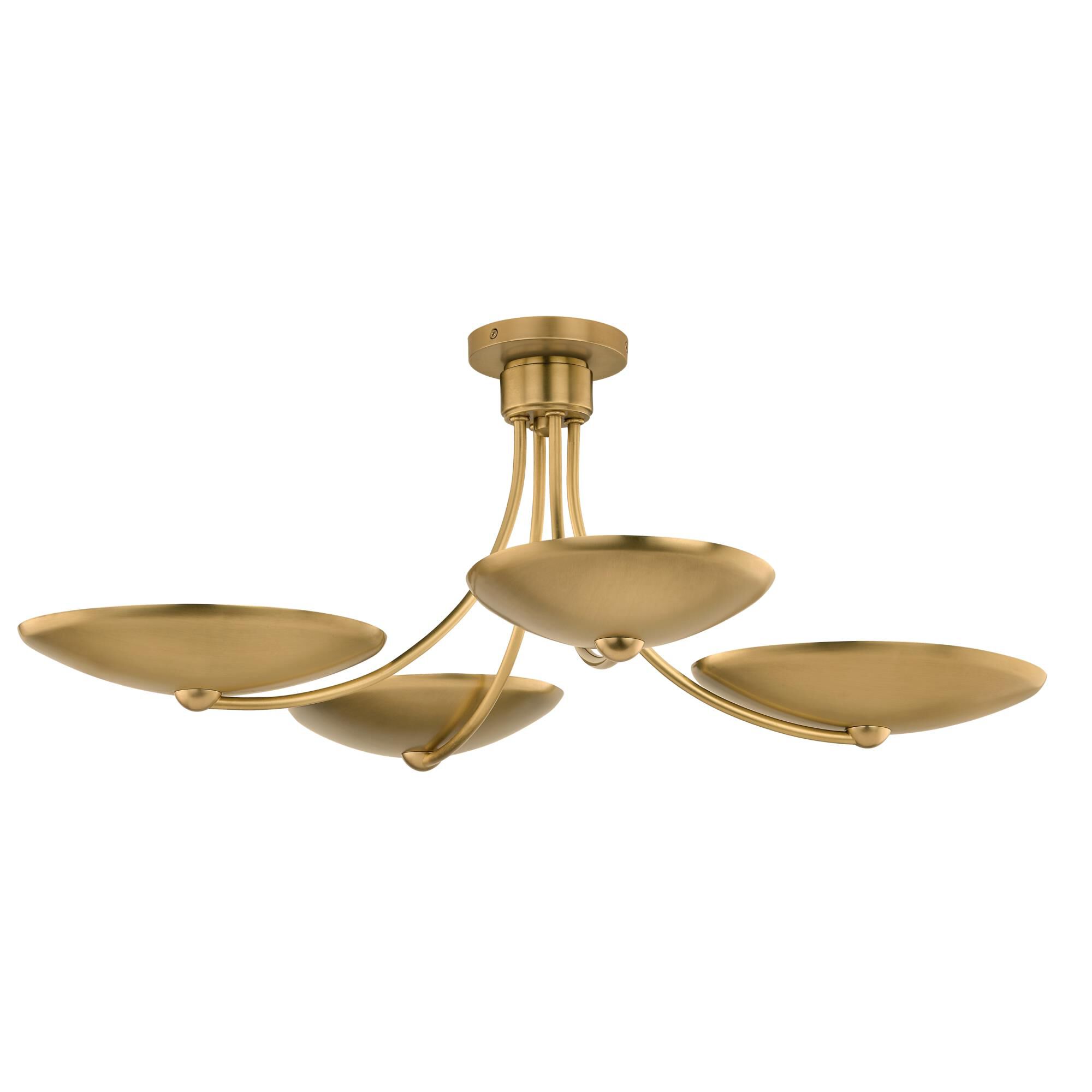 Shown in Lacquered Brass finish and Lacquered Brass shade