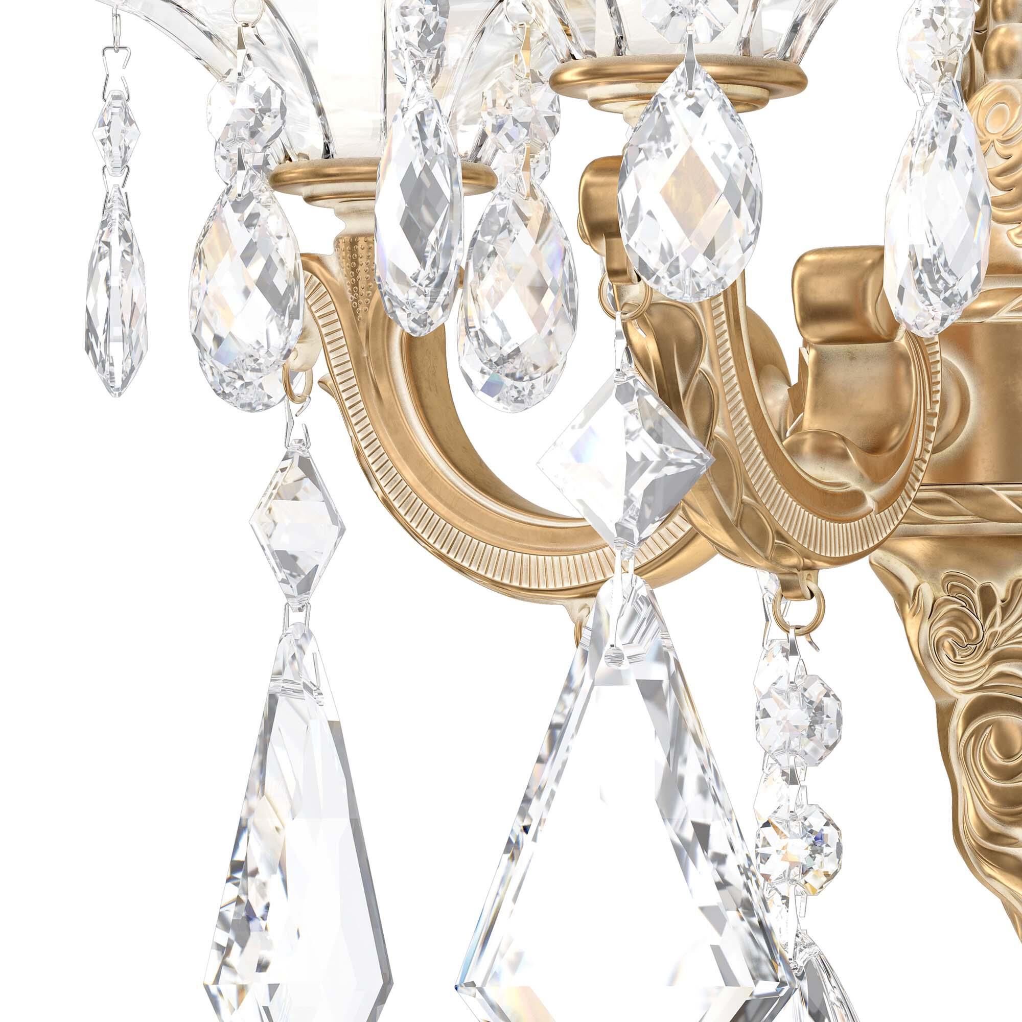 Shown in Parchment Gold finish and Clear Heritage crystal