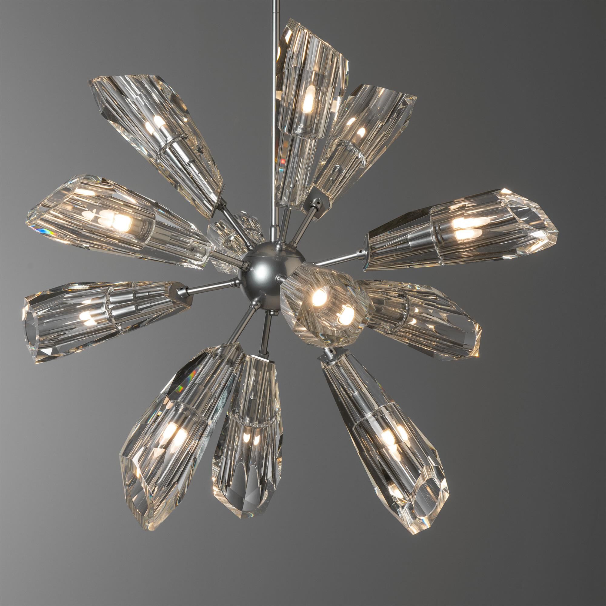 Shown in Sterling finish and Clear crystal and Clear Crystal shade
