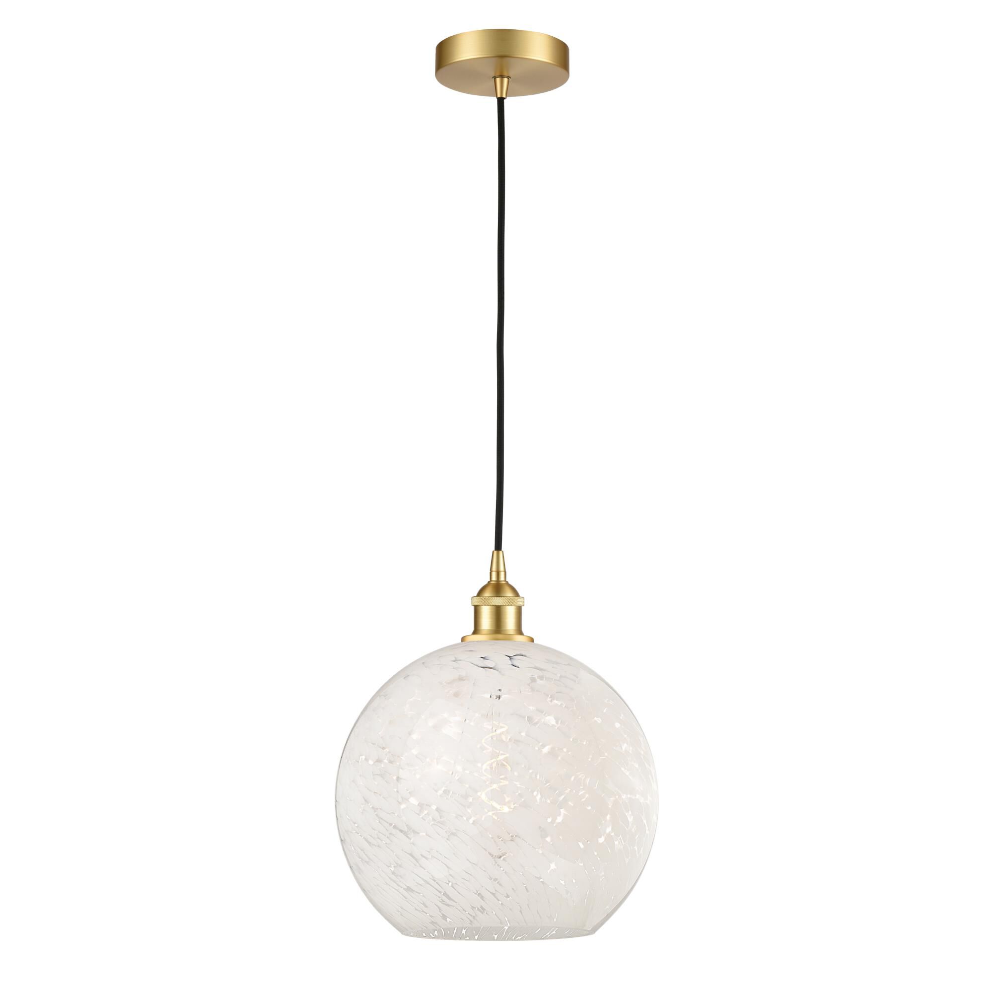 Bruno Marashlian White Mouchette 12 Inch Mini Pendant by Innovations Lighting