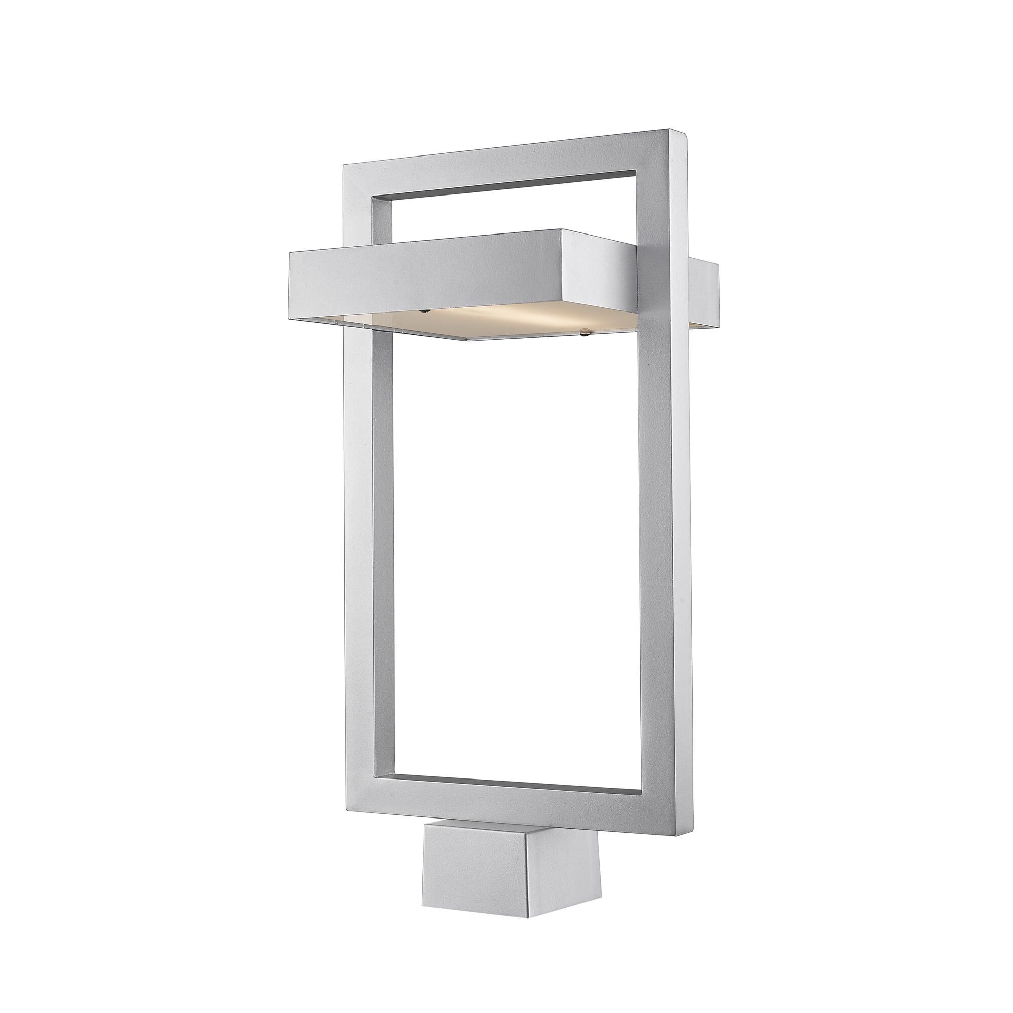 Shown in Silver finish and Glass shade