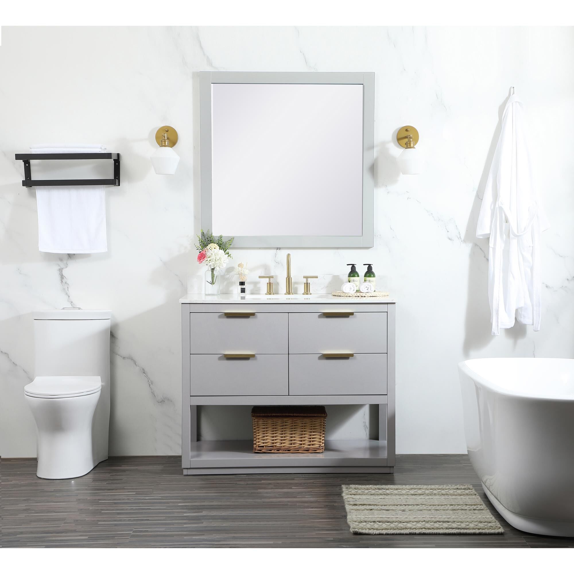 Shown in Grey finish