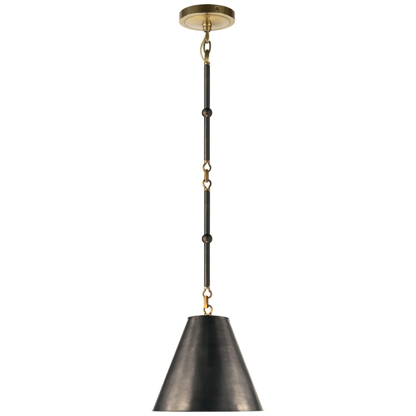 Shown in Bronze With Antique Brass finish and Bronze shade