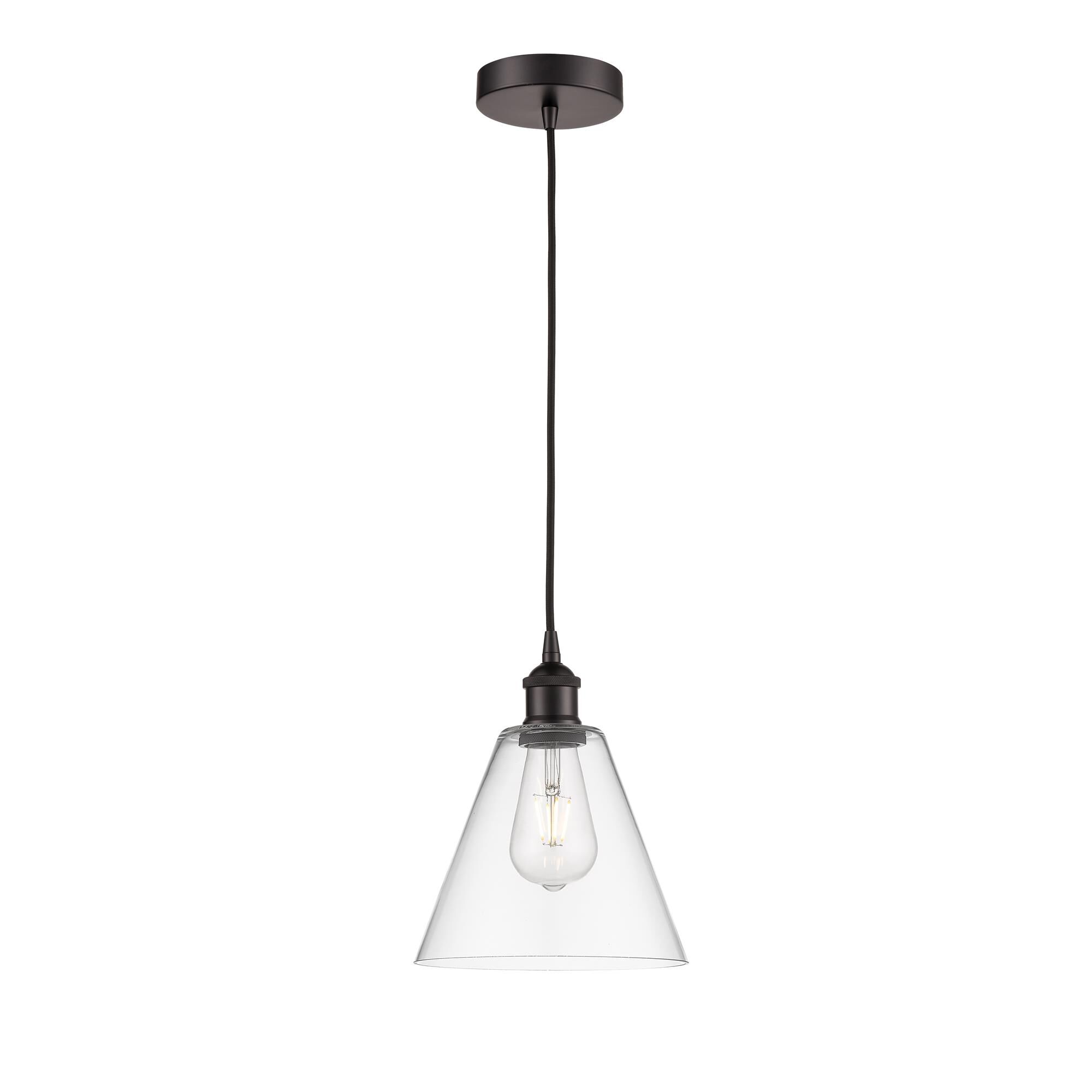 Shown in Oil Rubbed Bronze finish and Clear glass