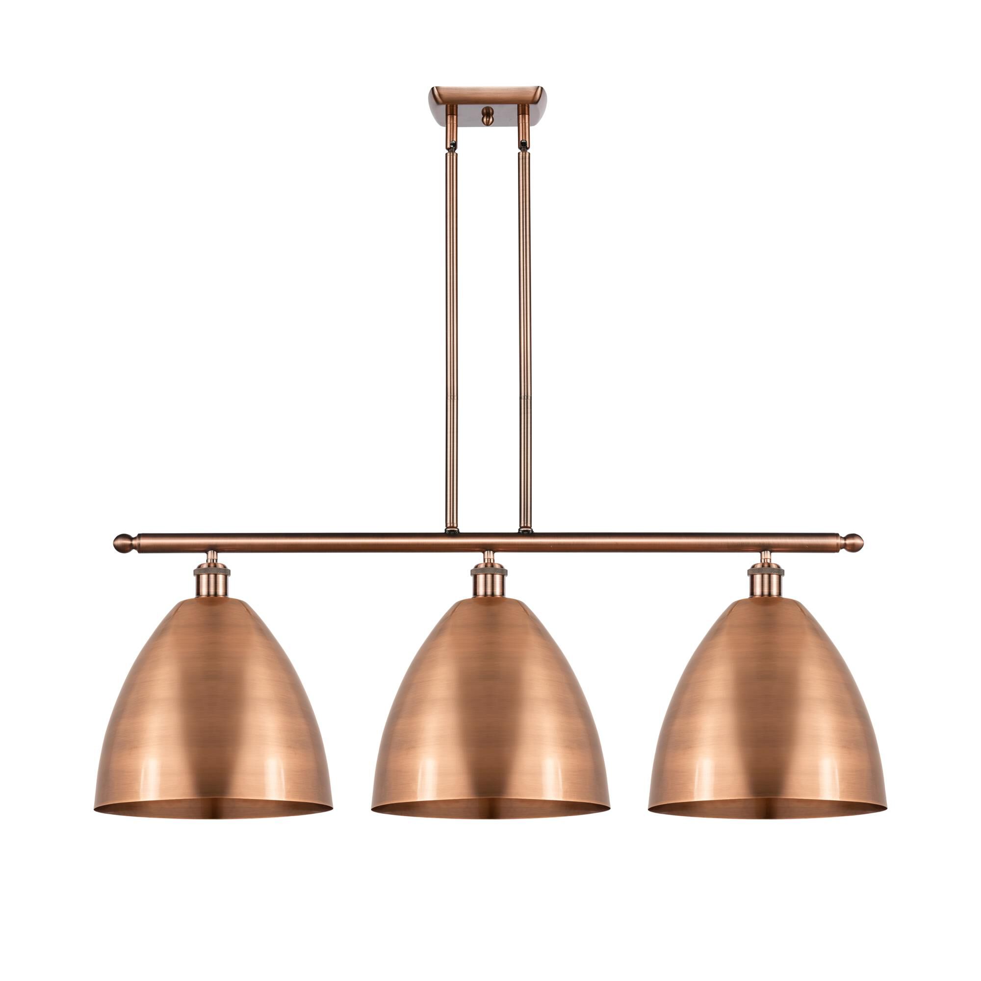 Shown in Antique Copper finish and Antique Copper Ballston Dome shade
