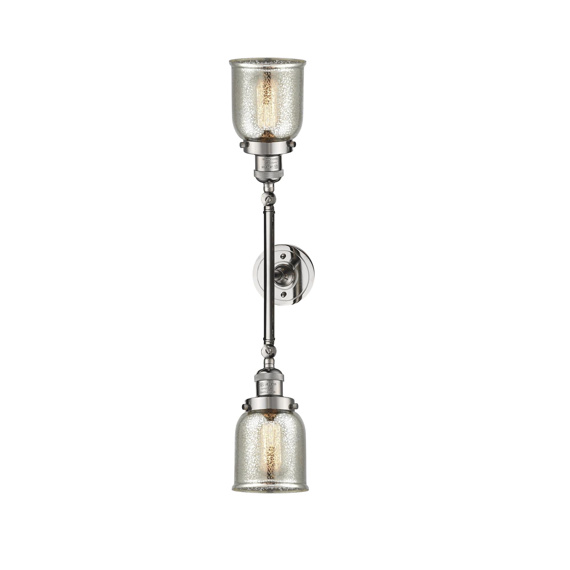Shown in Polished Nickel finish and Silver Mercury glass