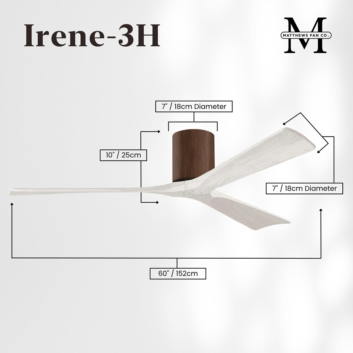 Irene 60 Inch Flush Mount Fan by Matthews Fan Company