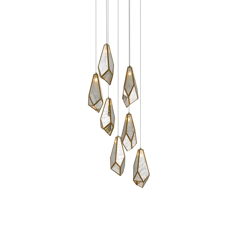 Glace 7 Light Multi Light Pendant by Currey & Company