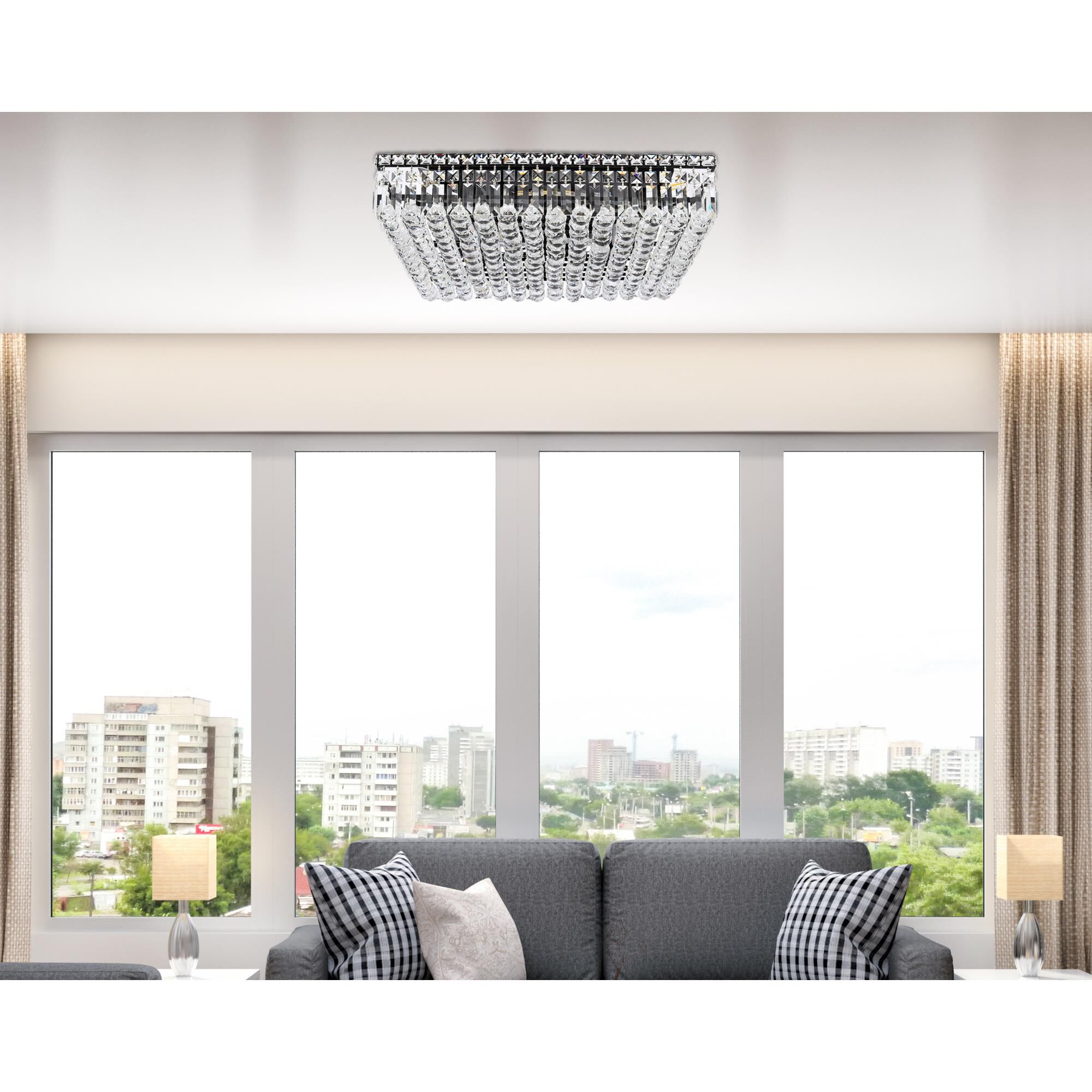 Maxime 24 Inch 13 Light Flush Mount by Elegant Lighting