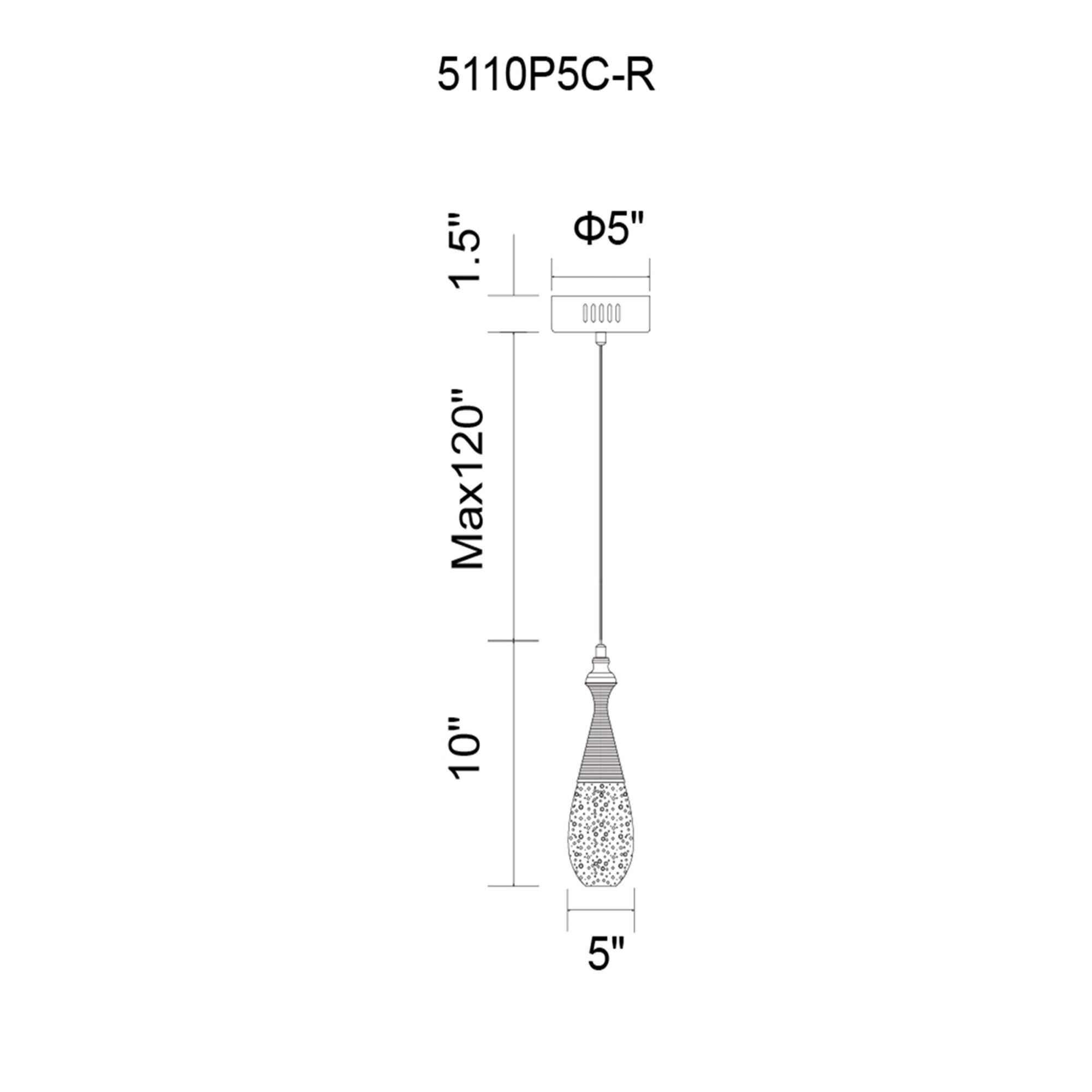 CWI Lighting Dior 5 Inch LED Mini Pendant