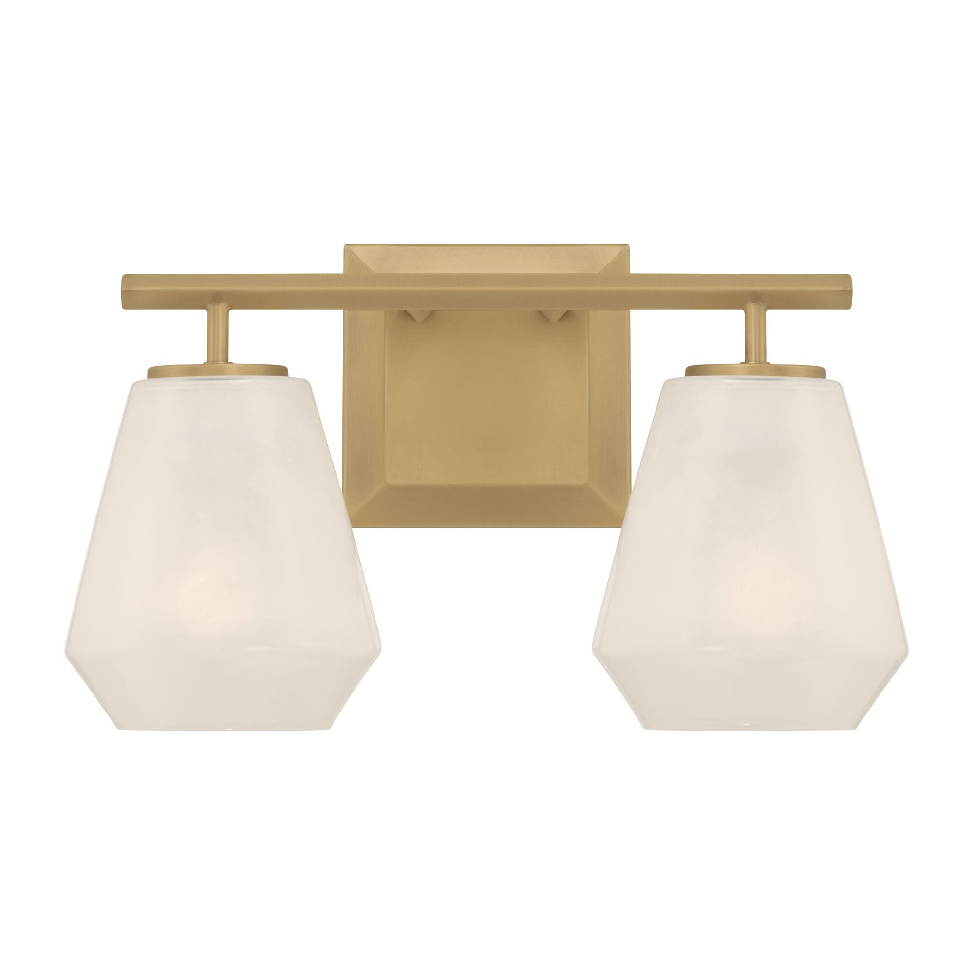 Shown in Legacy Brass finish and Alabaster glass