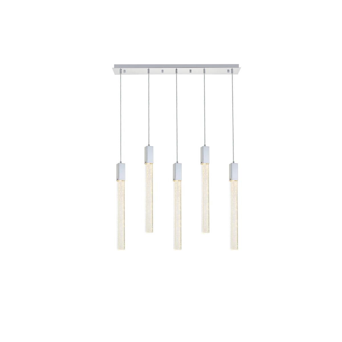 Weston 36 Inch 5 Light LED Linear Suspension Light by Elegant Lighting