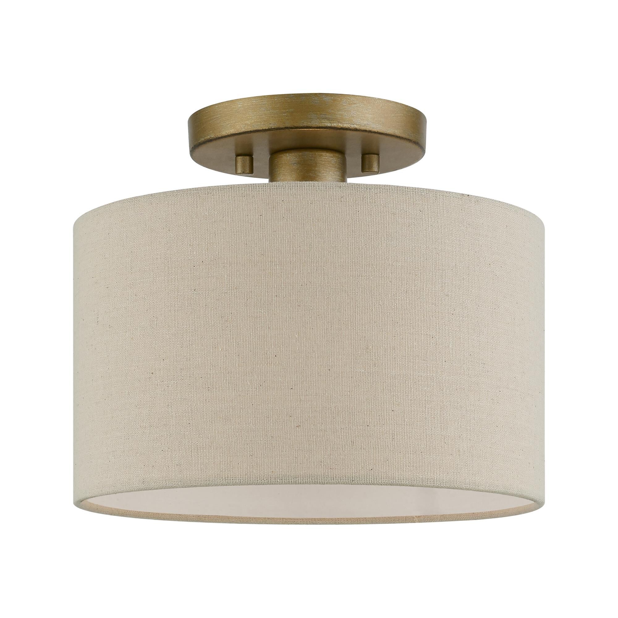 Burnett 10 Inch 1 Light Semi Flush Mount by Livex Lighting