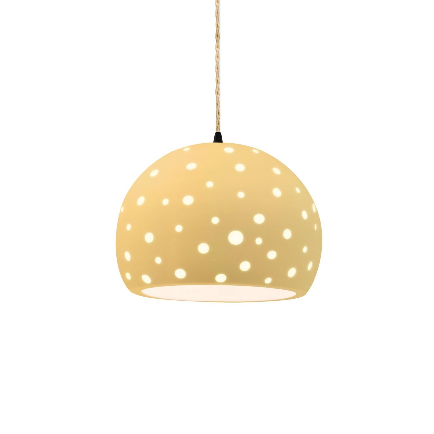 Perforated Globe 10 Inch Large Pendant by Justice Design Group