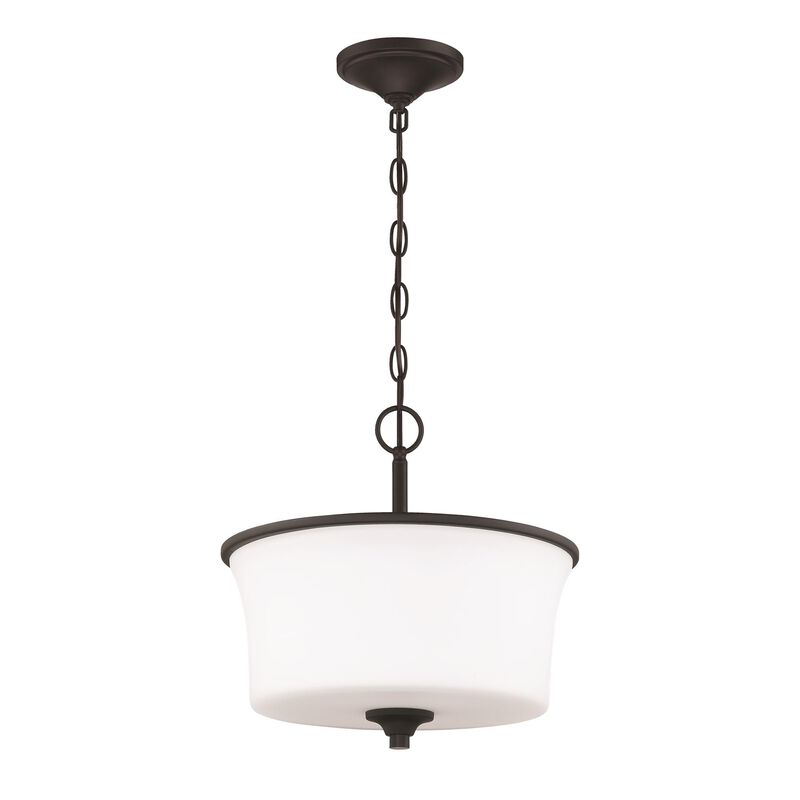 Gwyneth 13 Inch 2 Light Semi Flush Mount by Craftmade