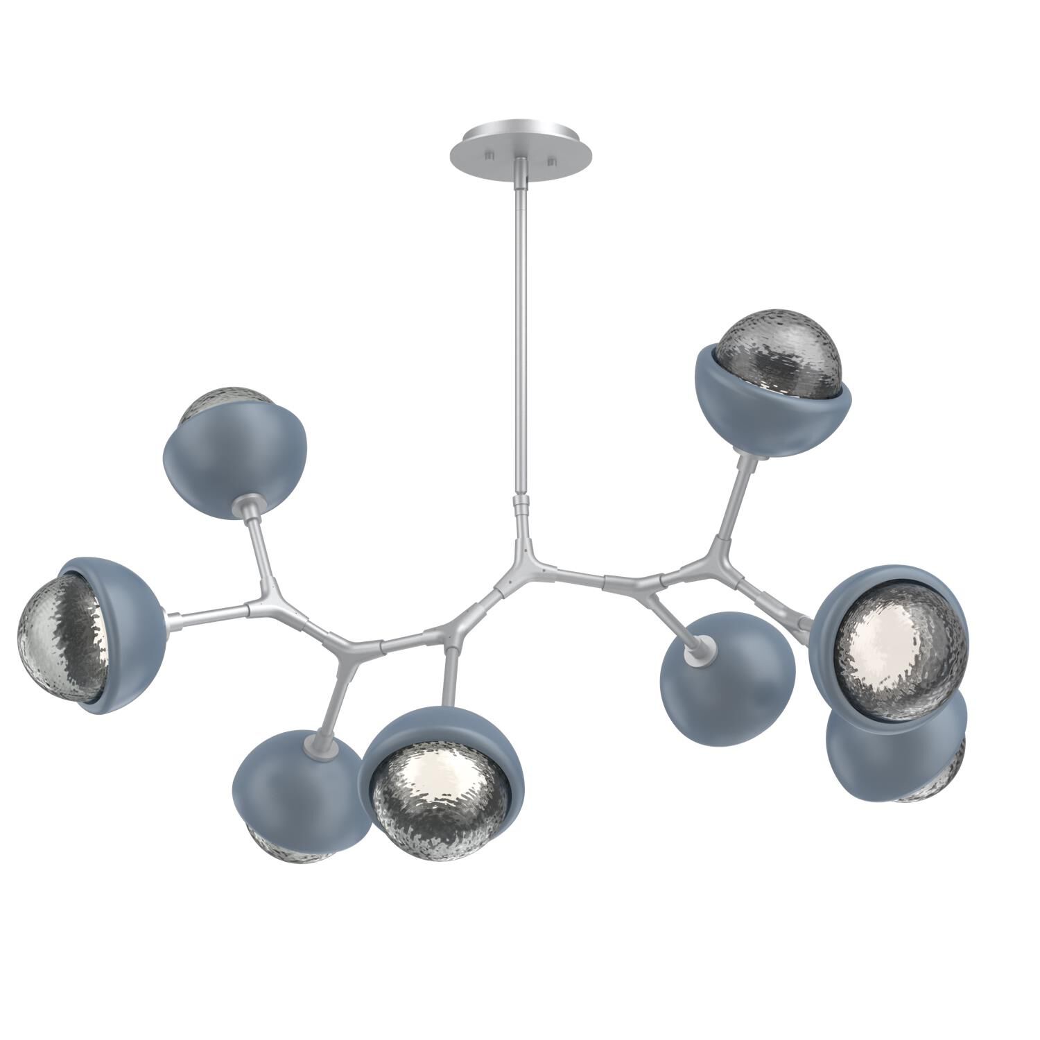 Shown in Classic Silver finish and Smoke glass and Poppy Blue accent