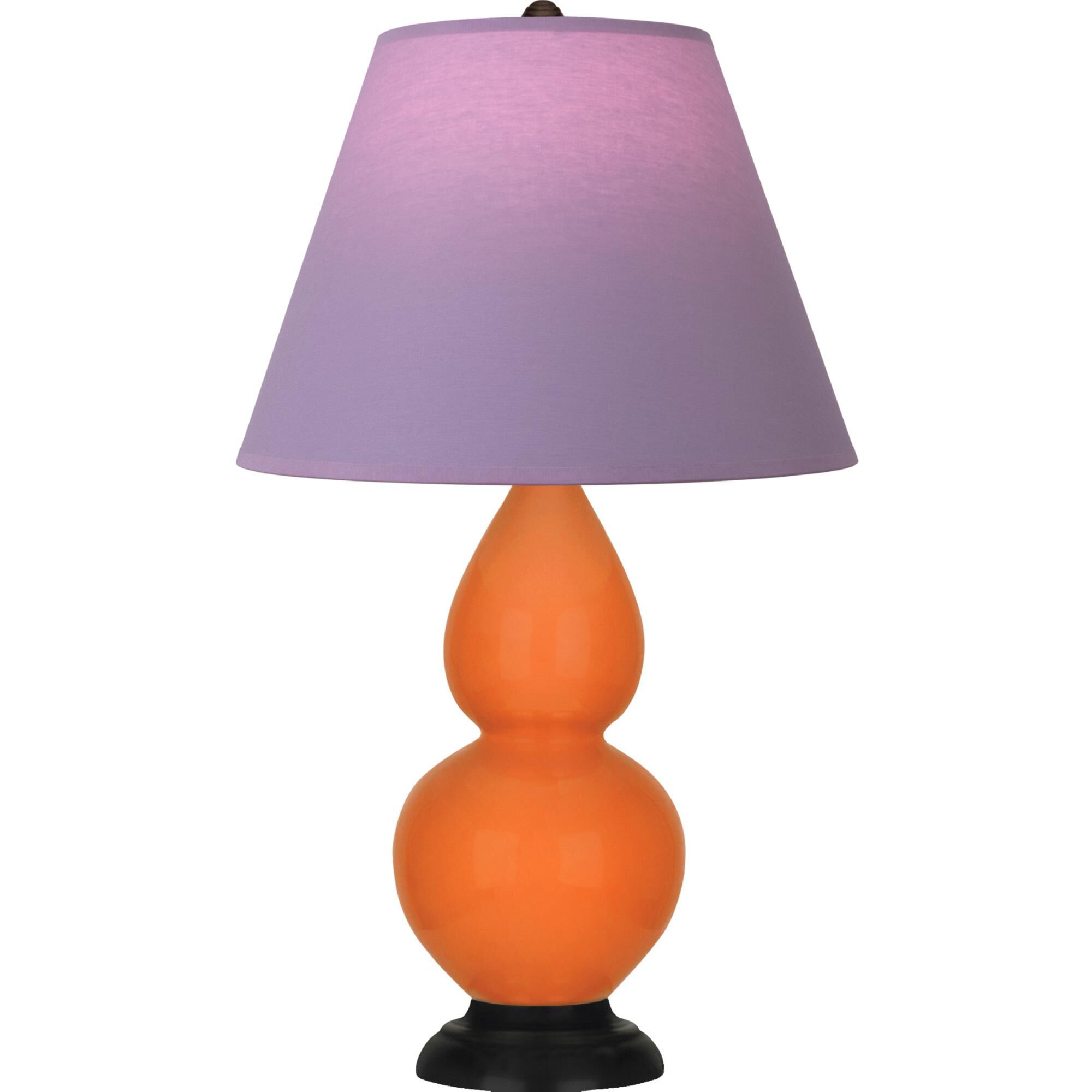 Shown in Pumpkin finish and Lavender and Plum shade and Deep Patina Bronze accent