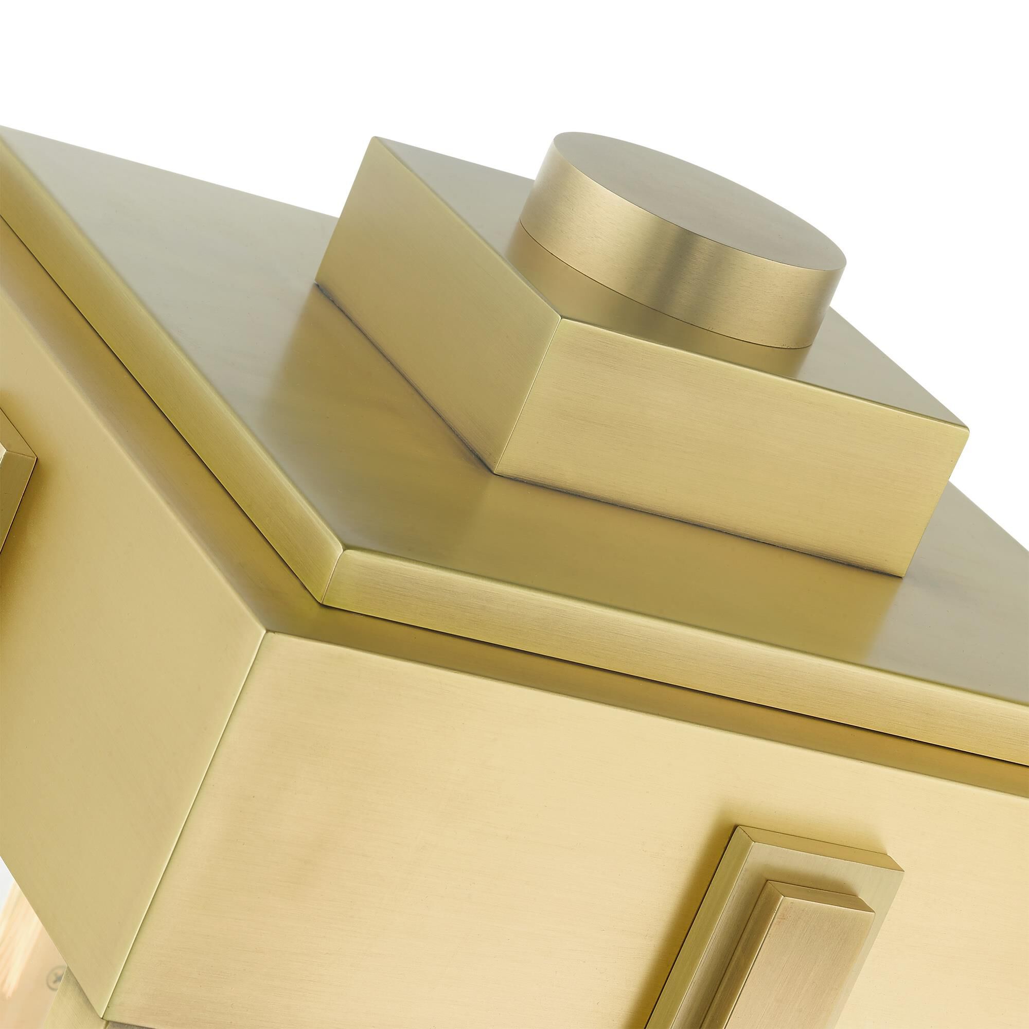 Shown in Natural Brass finish and Clear glass