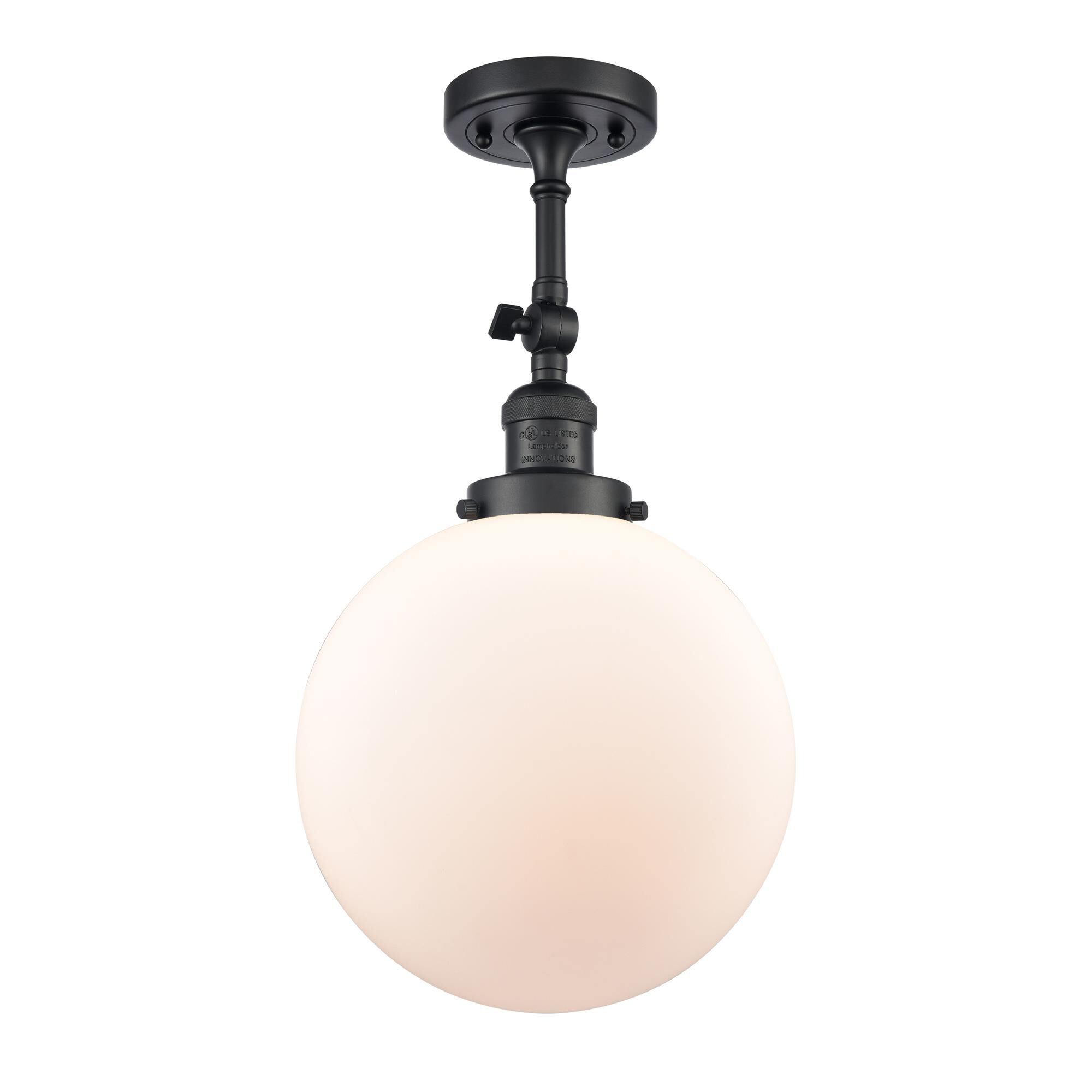 Shown in Matte Black finish and Matte White Cased glass