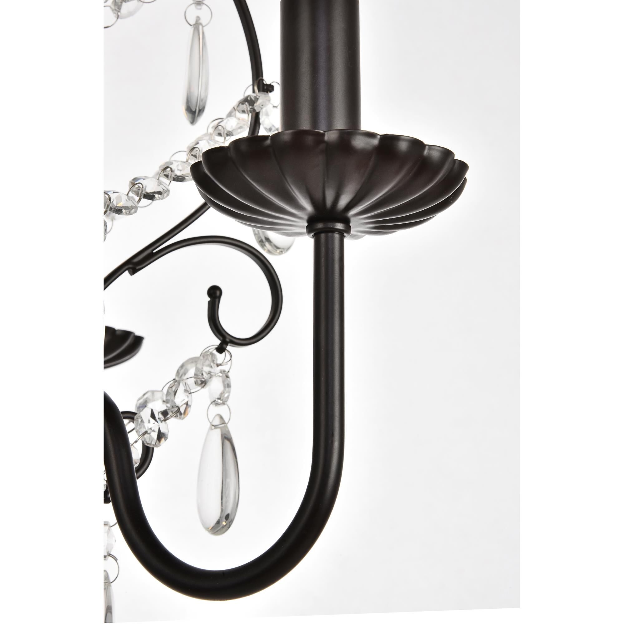 Shown in Oil Rubbed Bronze finish and Clear Royal Cut crystal