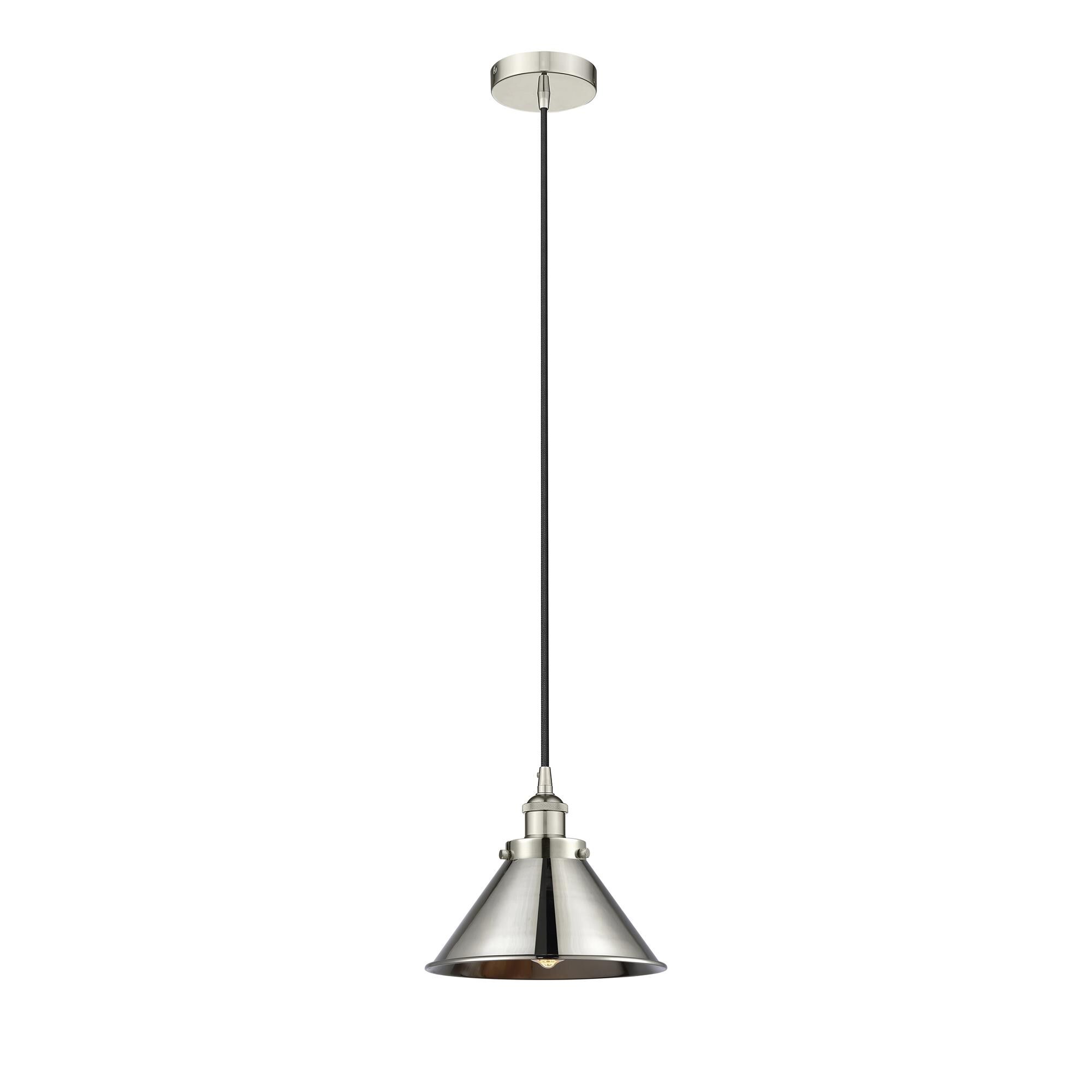 Shown in Polished Nickel finish and Polished Nickel shade